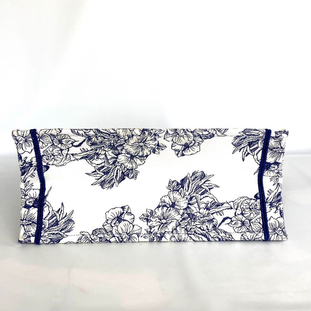 【美品】クリスチャンディオール ブックトート MM エンブロイダリー キャンバス