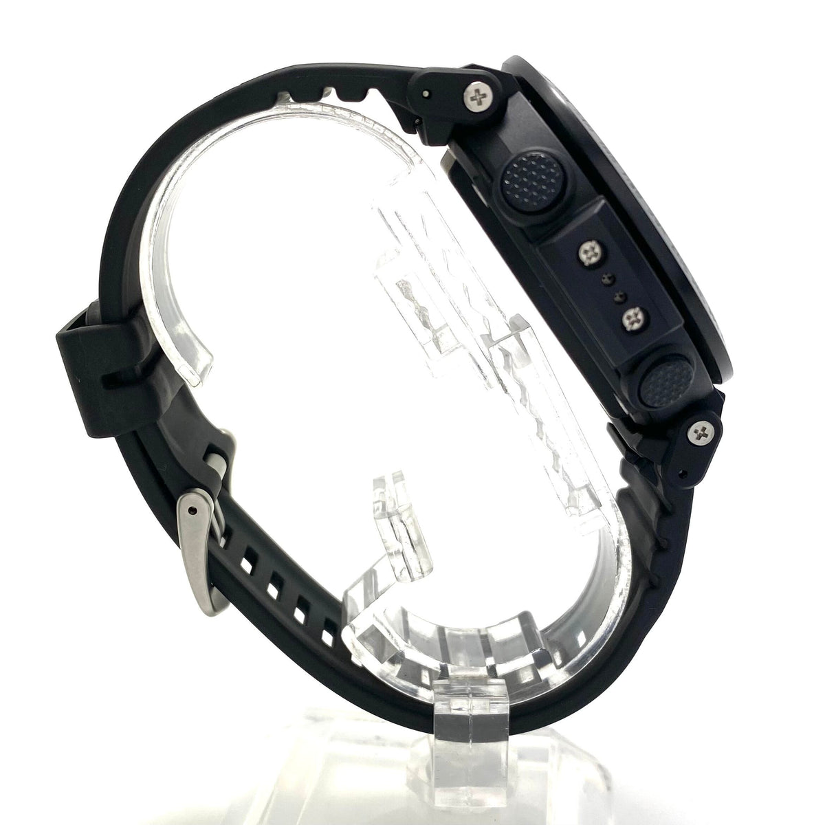 【美品】腕時計 メンズ カシオ CASIO プロトレック クライマーライン PRW-6621Y-1JF 電波ソーラー トリプルセンサー アナデジ 黒 樹脂ベルト バイオマスプラスチック 10気圧防水 アウトドア 登山