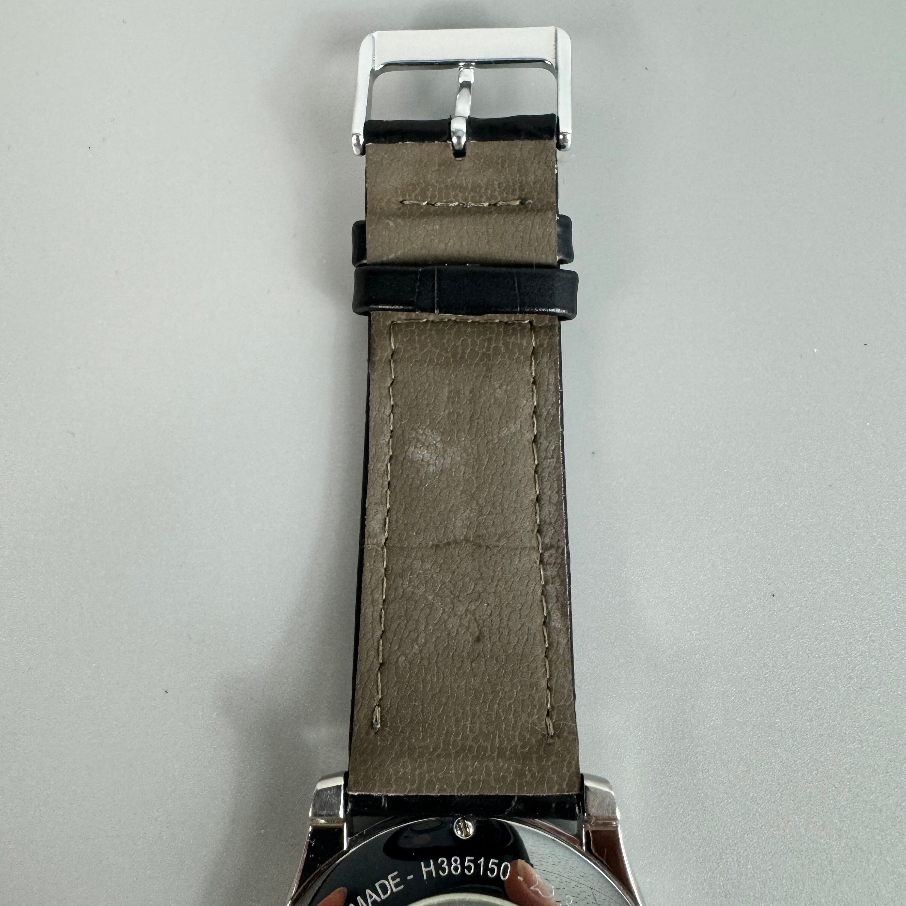 ハミルトン HAMILTON ジャズマスター H385150 自動巻 黒 デイト表示 裏スケ 2針 社外ベルト