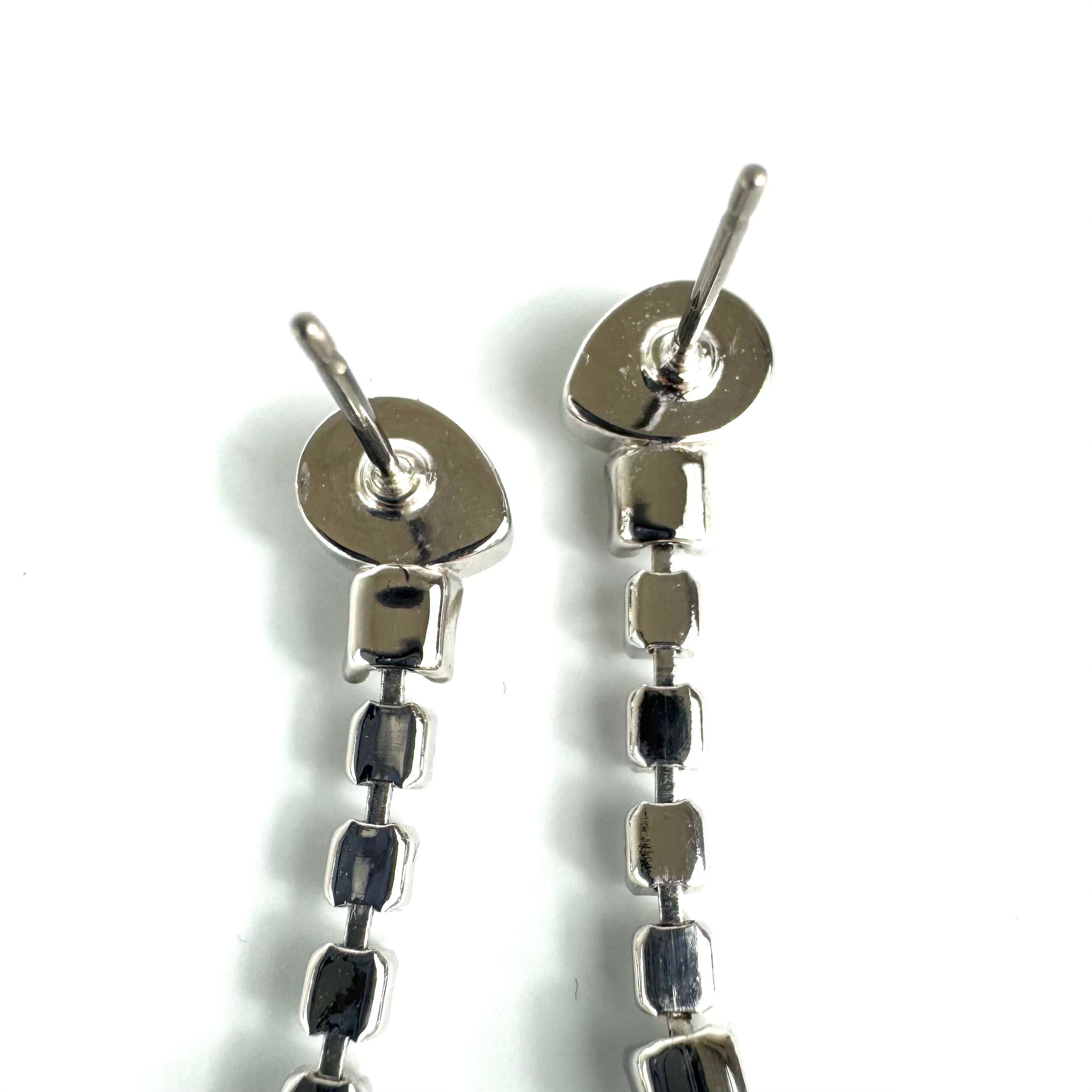 【美品】スワロフスキー ピアス スター 星 ラインストーン シルバー パープル