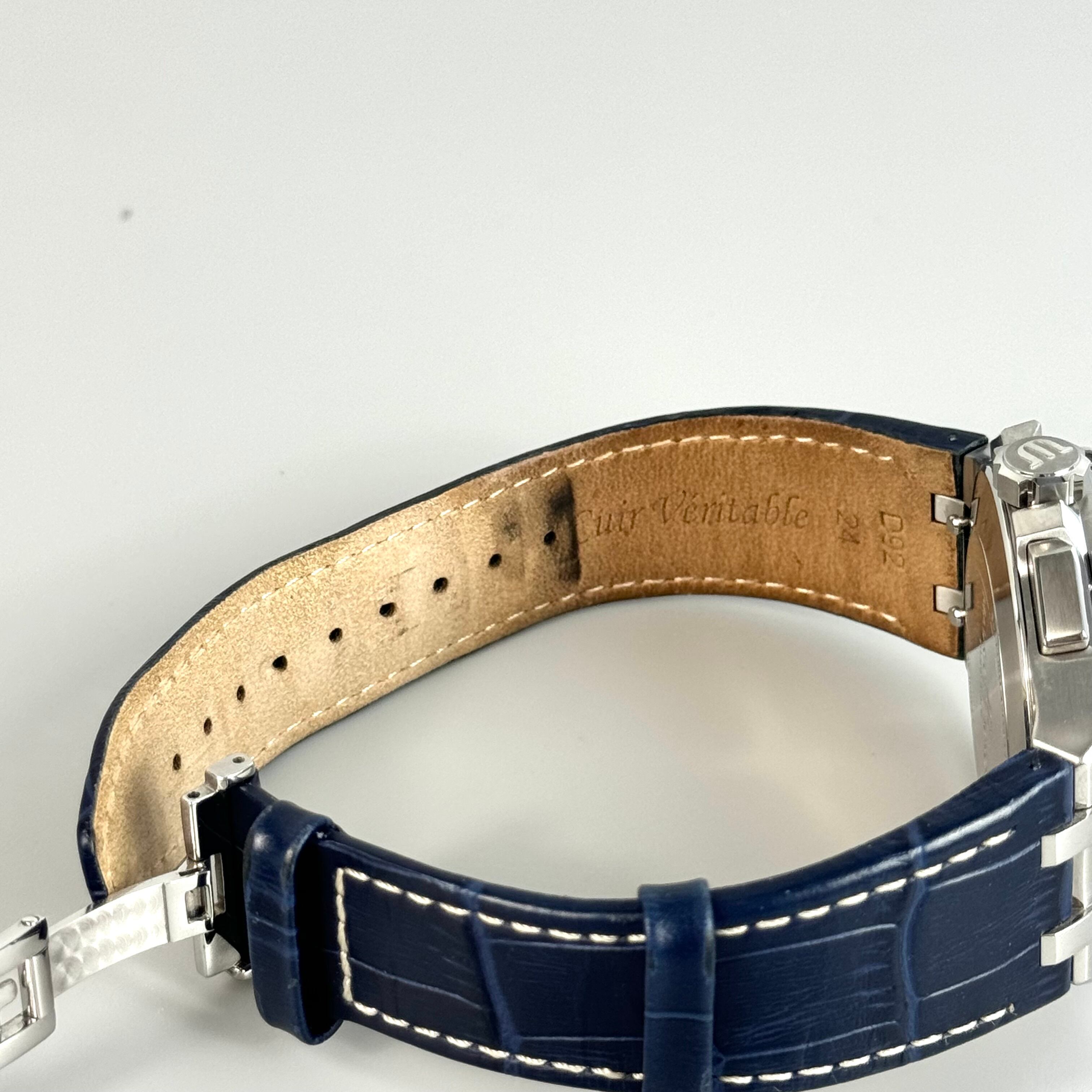 モーリスラクロア MAURICE LACROIX アイコン AI1018 クォーツ クロノグラフ シルバー 革ベルト デイト表示