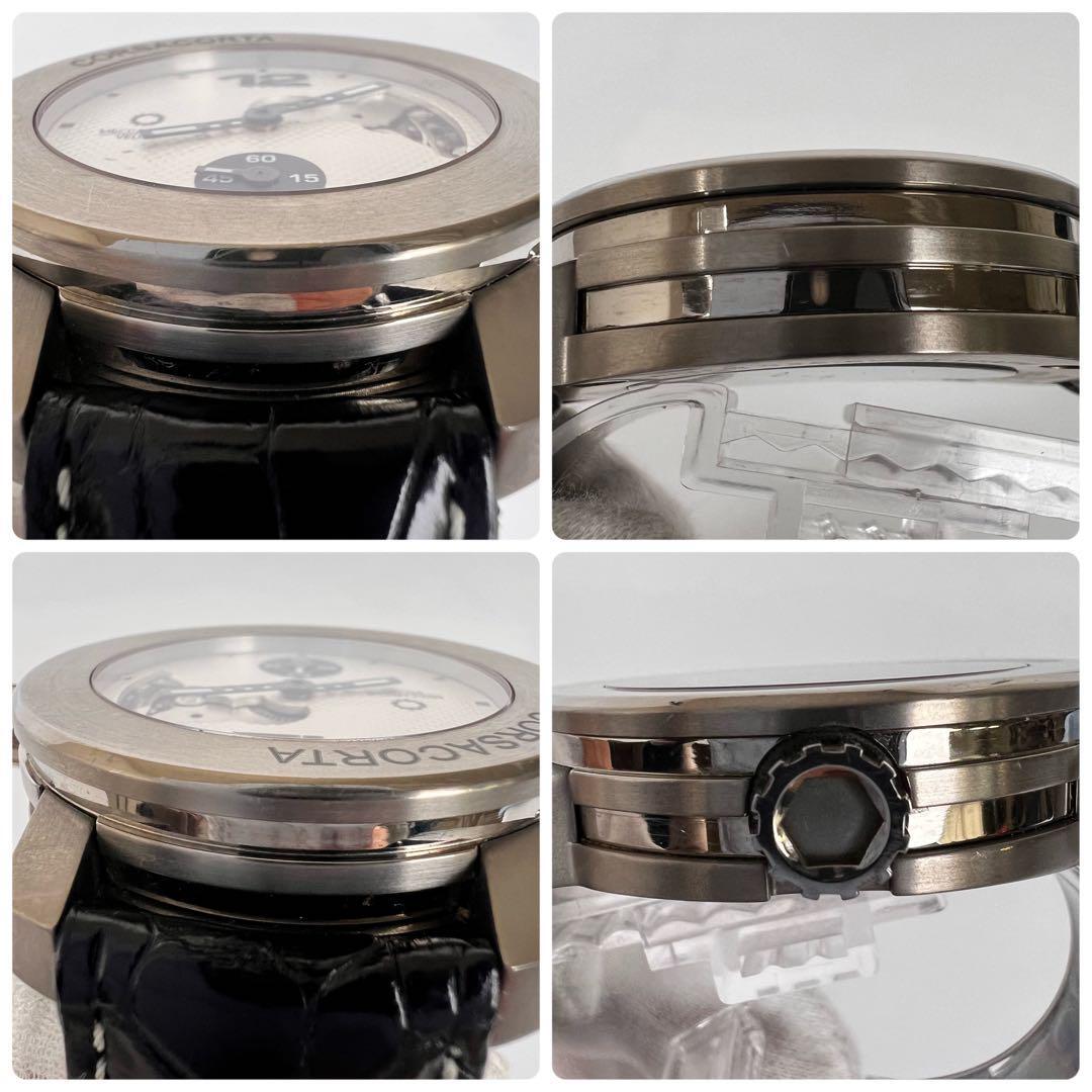 【希少】メカニケヴェローチ コルサコルタ 手巻き スモセコ セミスケルトン