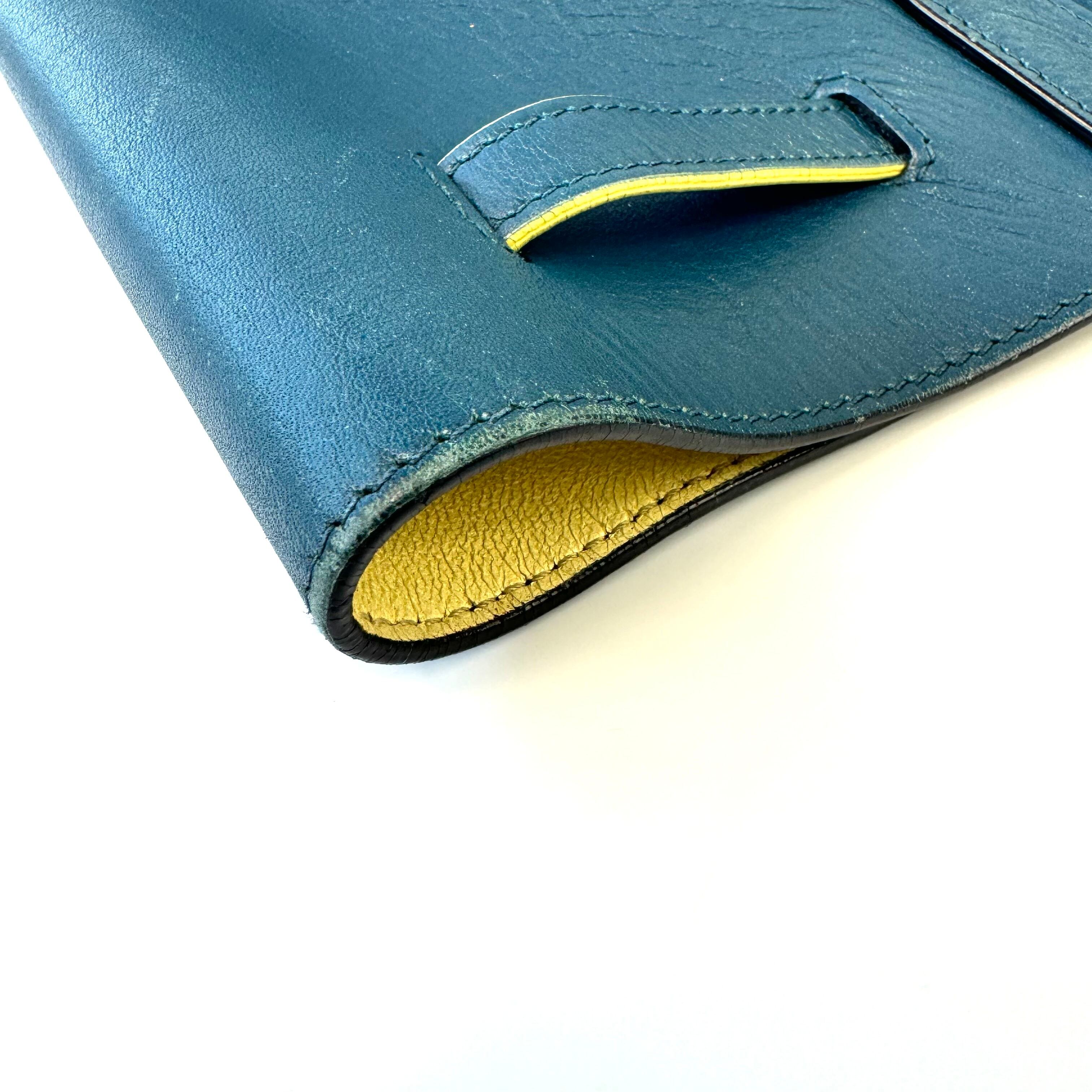 セリーヌ カバファントム トートバッグ スモール タッセル カーフ 青 黄色