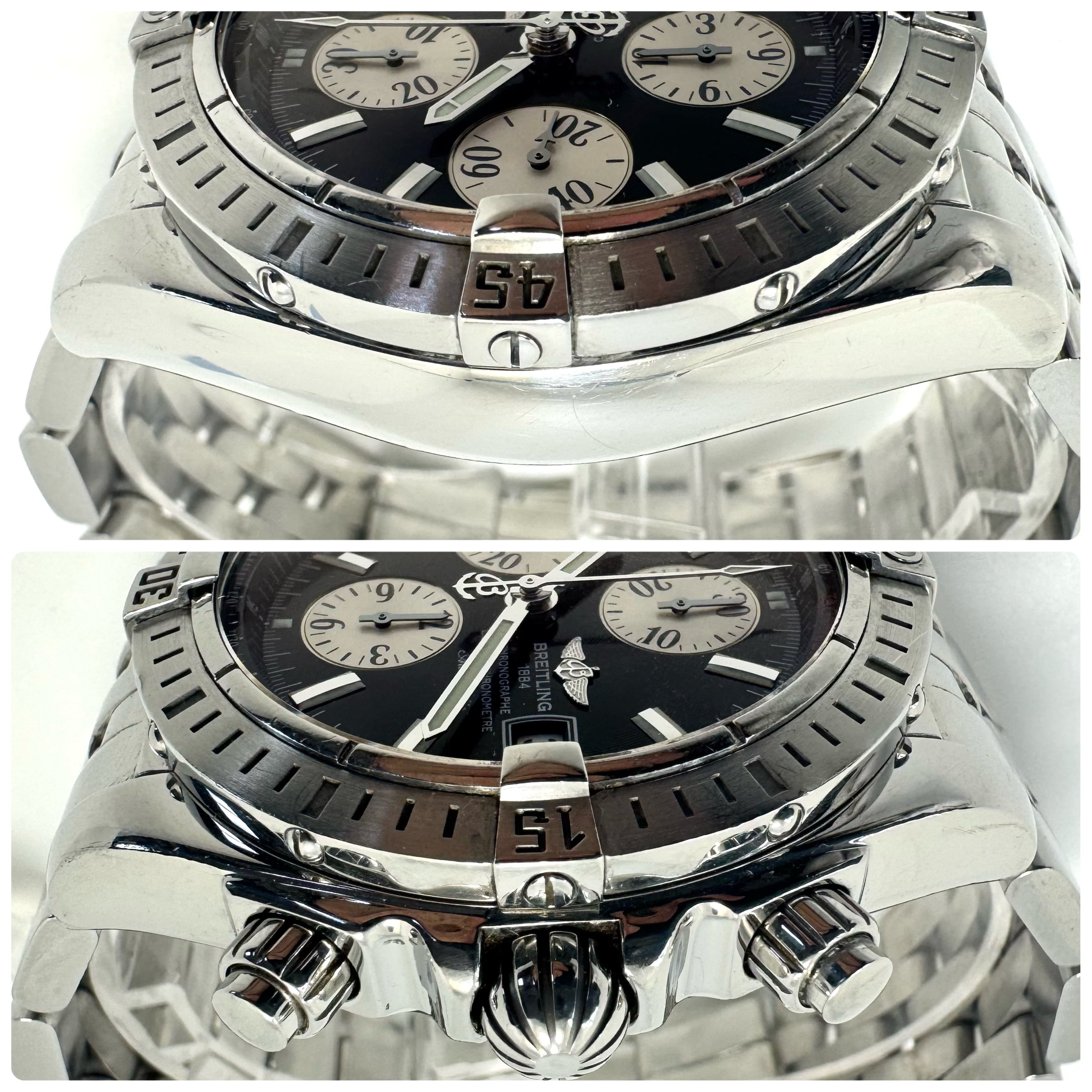 【希少】ブライトリング BREITLING クロノマットエボリューション A13356 自動巻 デイト表示 クロノグラフ 黒