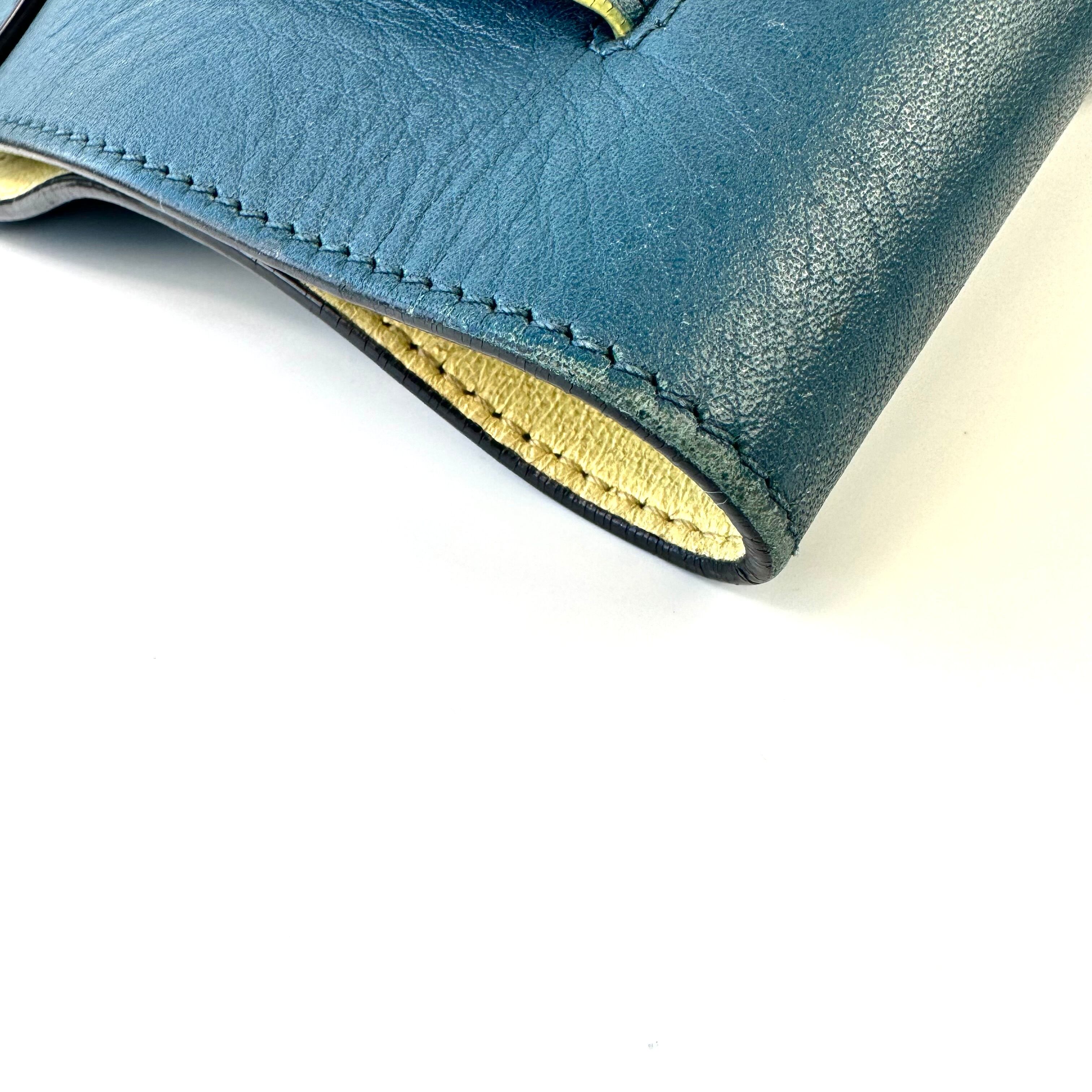 セリーヌ カバファントム トートバッグ スモール タッセル カーフ 青 黄色