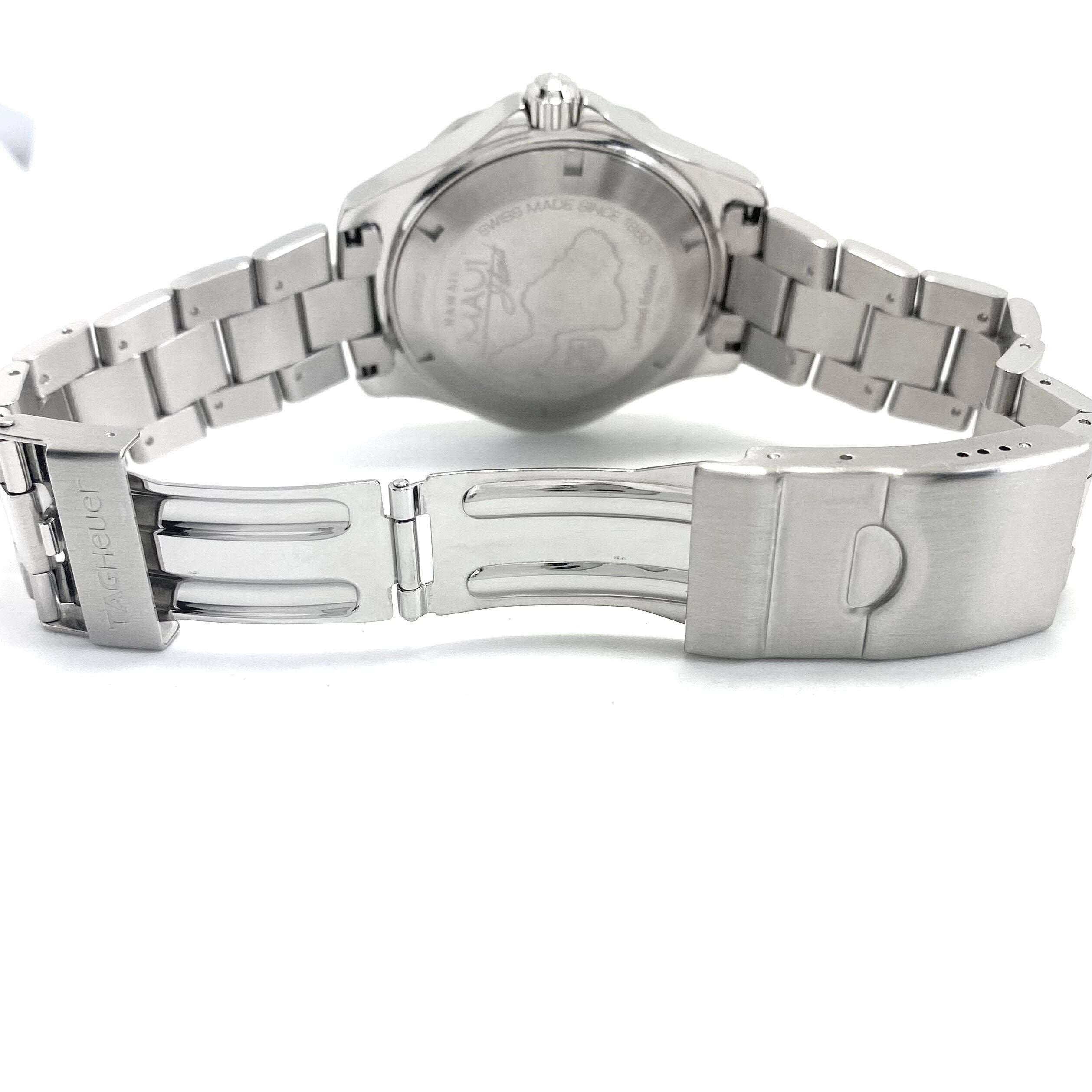 【希少・動作良好】タグホイヤー TAG HEUER アクアレーサー WAF2012.BA0818 マウイ島 限定700本 ダイバーズ 自動巻 ブラックシェル デイデイト表示 300m防水