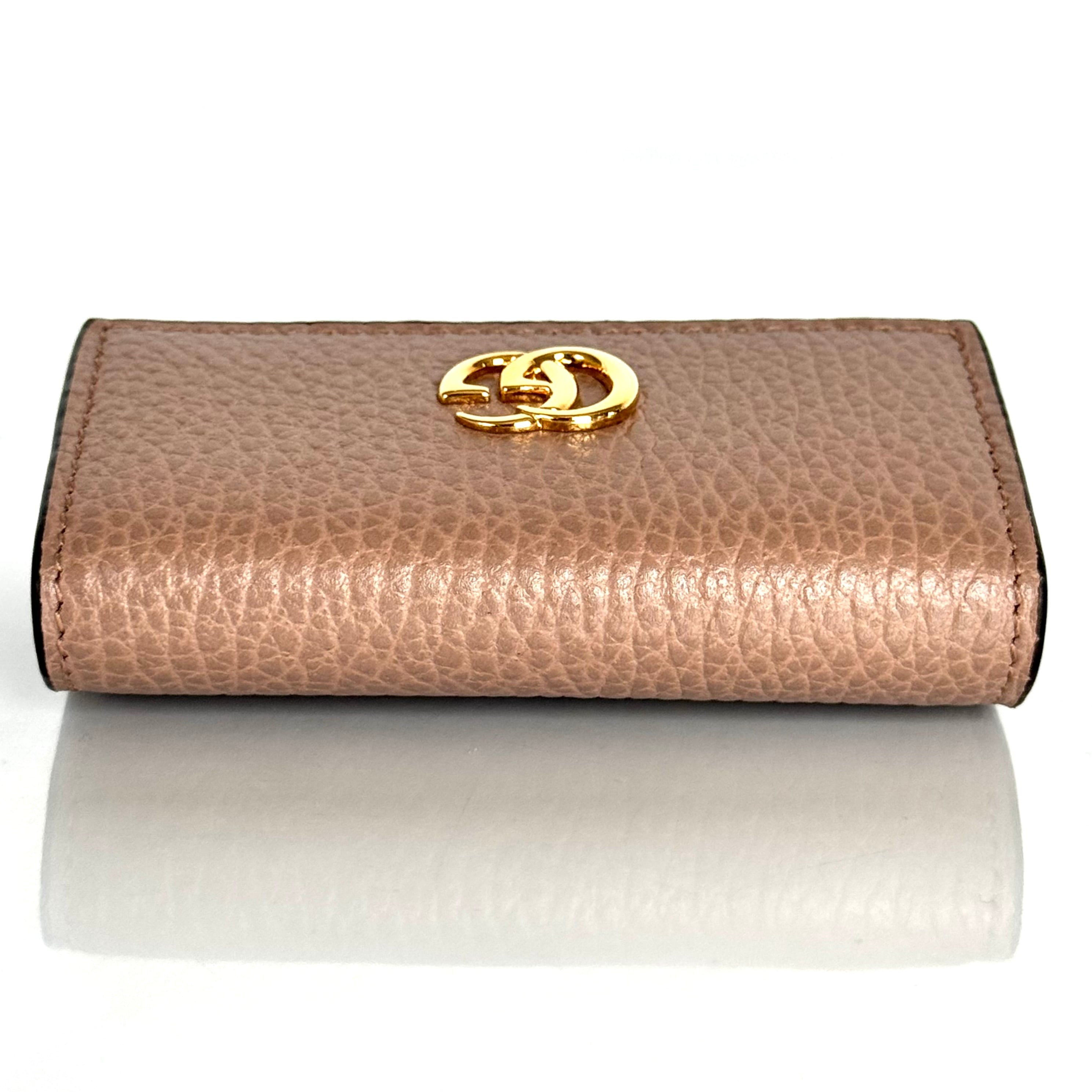 【未使用】グッチ キーケース 456118 GGマーモント GGスプリーム ベージュ レザー 6P