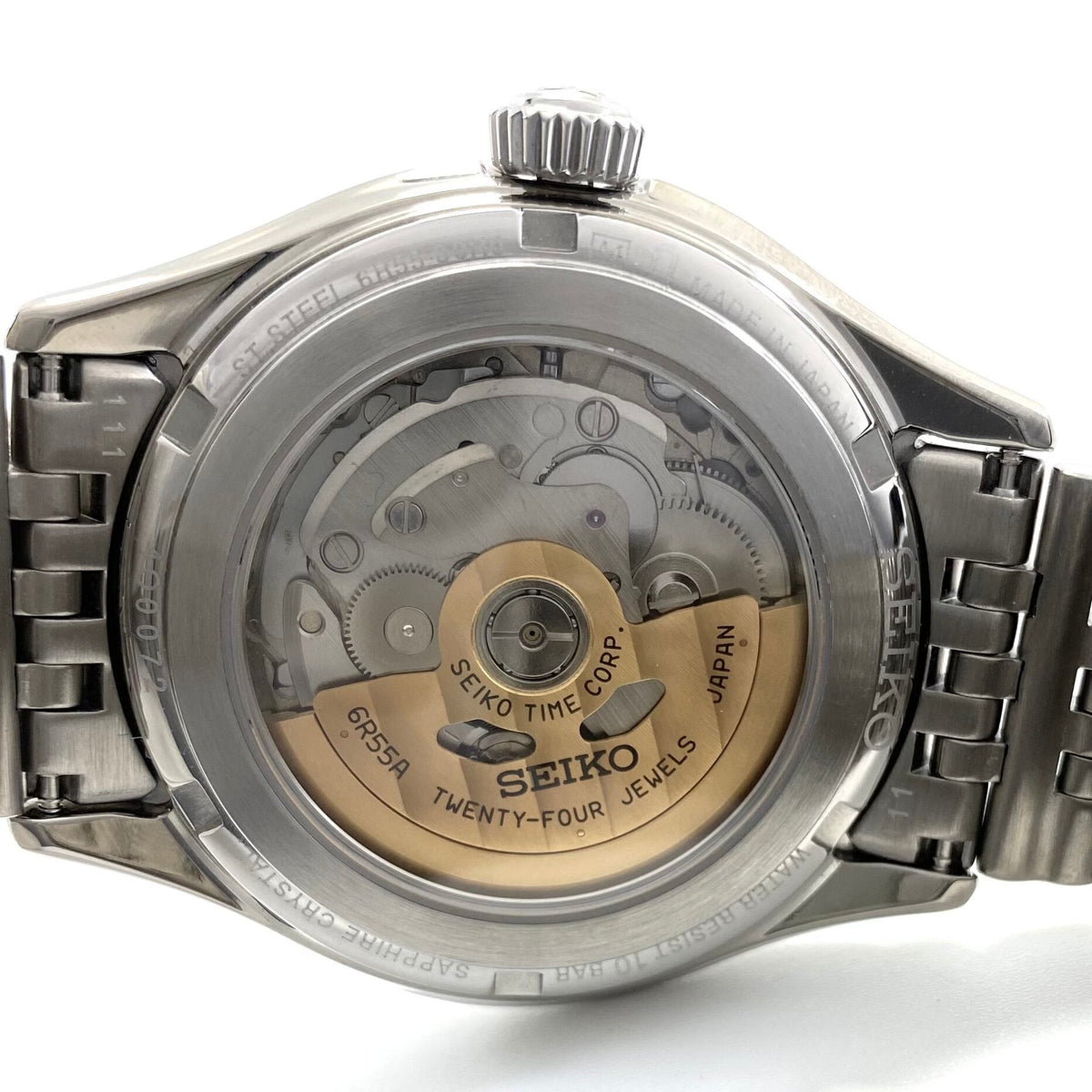 【美品】中古 腕時計 メンズ セイコー プレサージュ Classic Series SARX121 6R55-00H0 セイコーグローバルブランドコアショップ専用モデル 自動巻 裏スケ シルバー デイト表示 10気圧