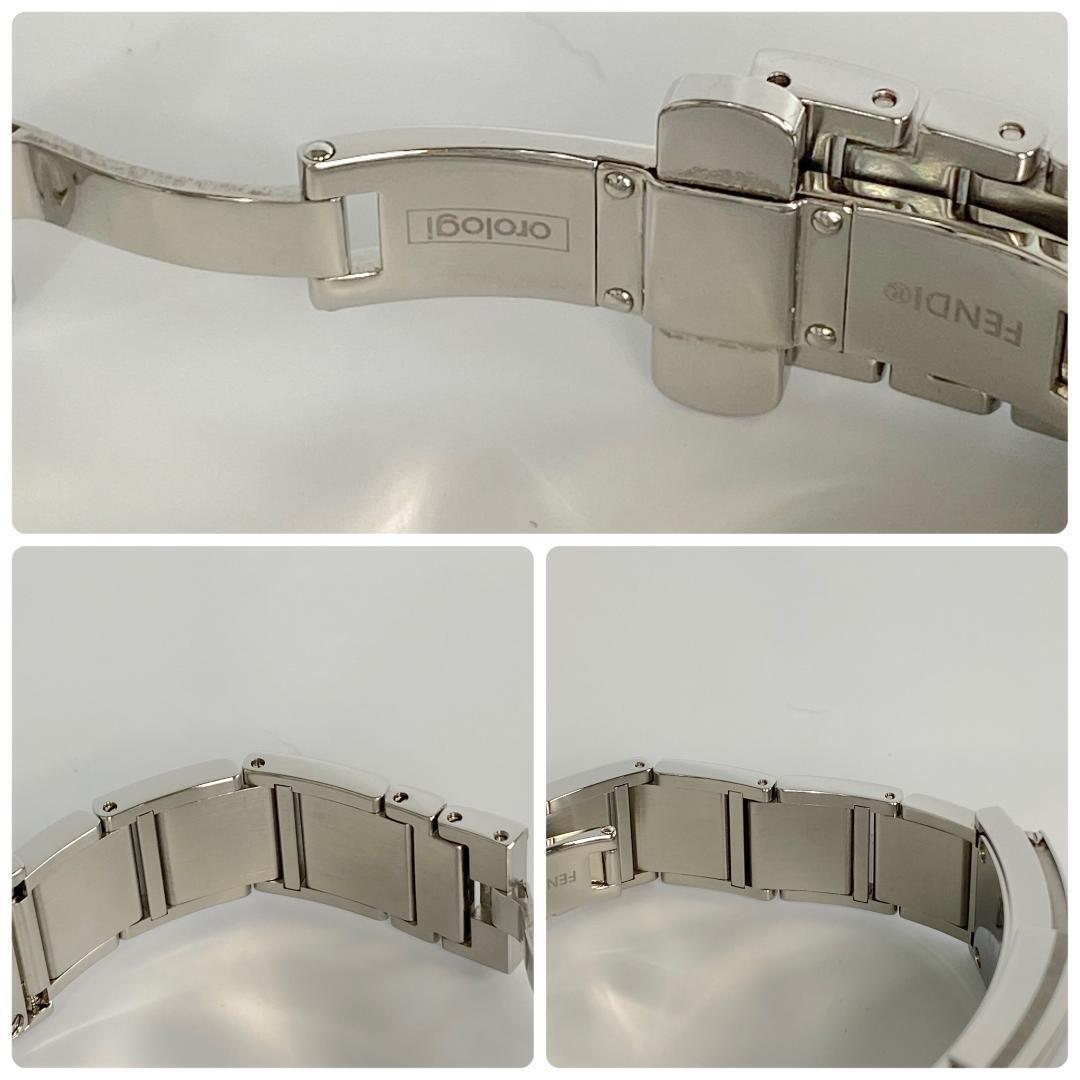 フェンディ 5500L オロロジ シークレット 2タイムゾーン QZ 2針 白黒