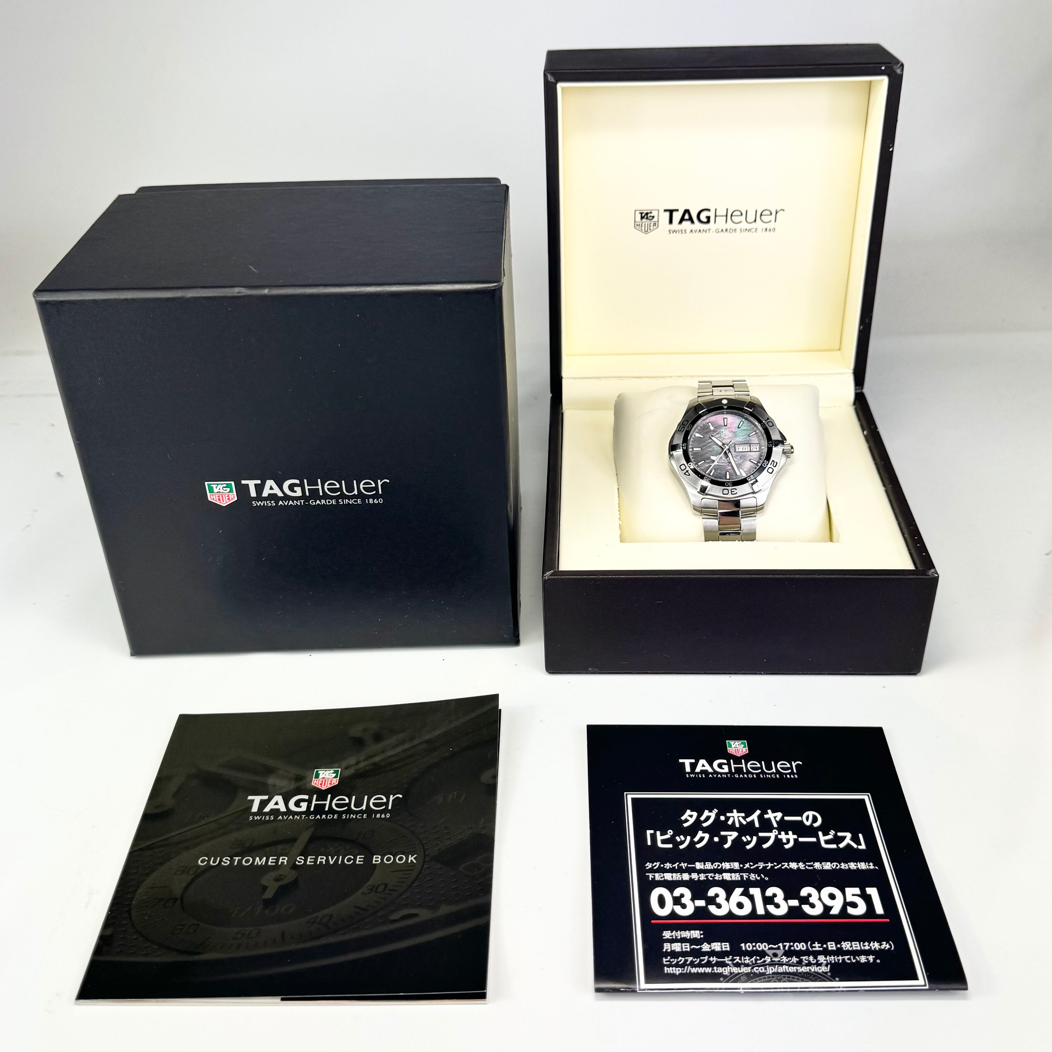 【希少・動作良好】タグホイヤー TAG HEUER アクアレーサー WAF2012.BA0818 マウイ島 限定700本 ダイバーズ 自動巻 ブラックシェル デイデイト表示 300m防水