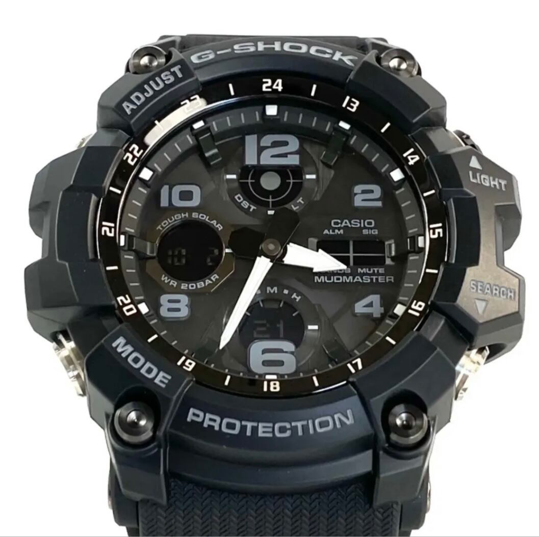【ほぼ未使用】カシオ G-SHOCK ジーショック GWG-100-1AJF マッドマスター 電波ソーラー 樹脂 黒