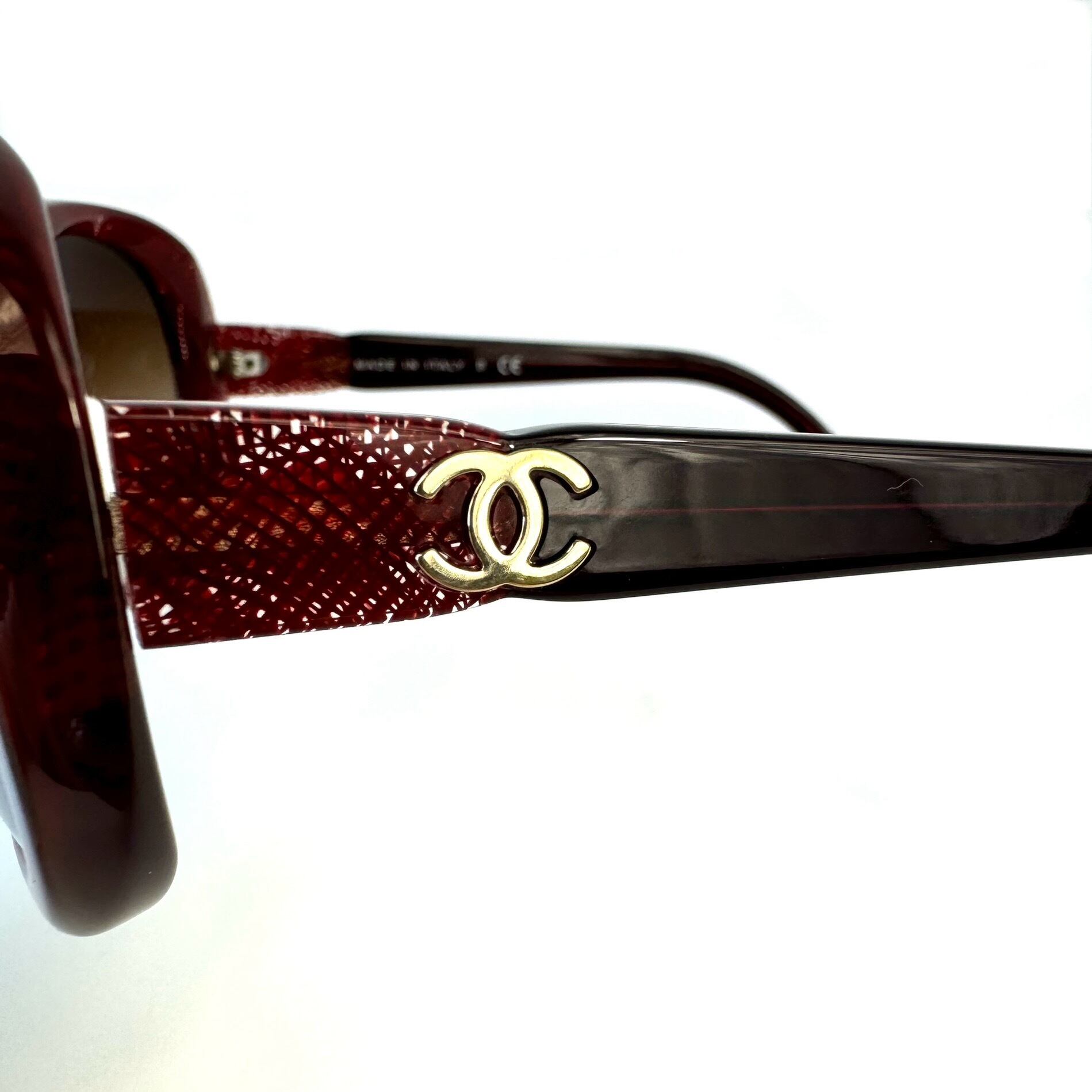 【美品】シャネル サングラス 5189-A ココマーク グラデーション 赤