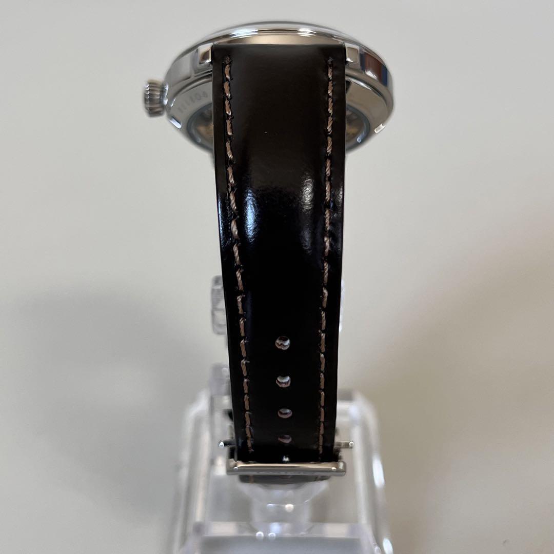 【美品】セイコー プレサージュ 自動巻 セミスケルトン ブラウン ボーイズ