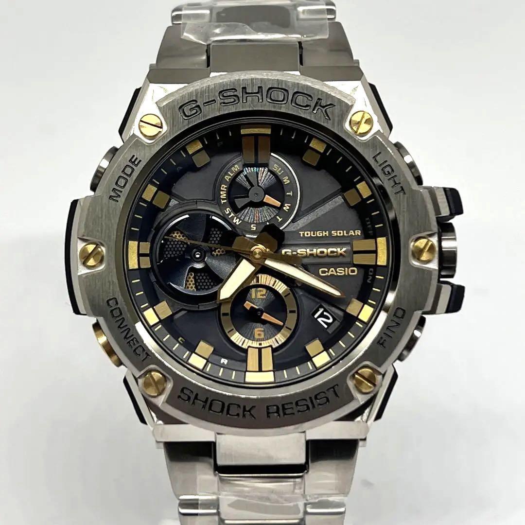カシオ Gショック G-STEEL タフソーラー 黒 スマホリンク
