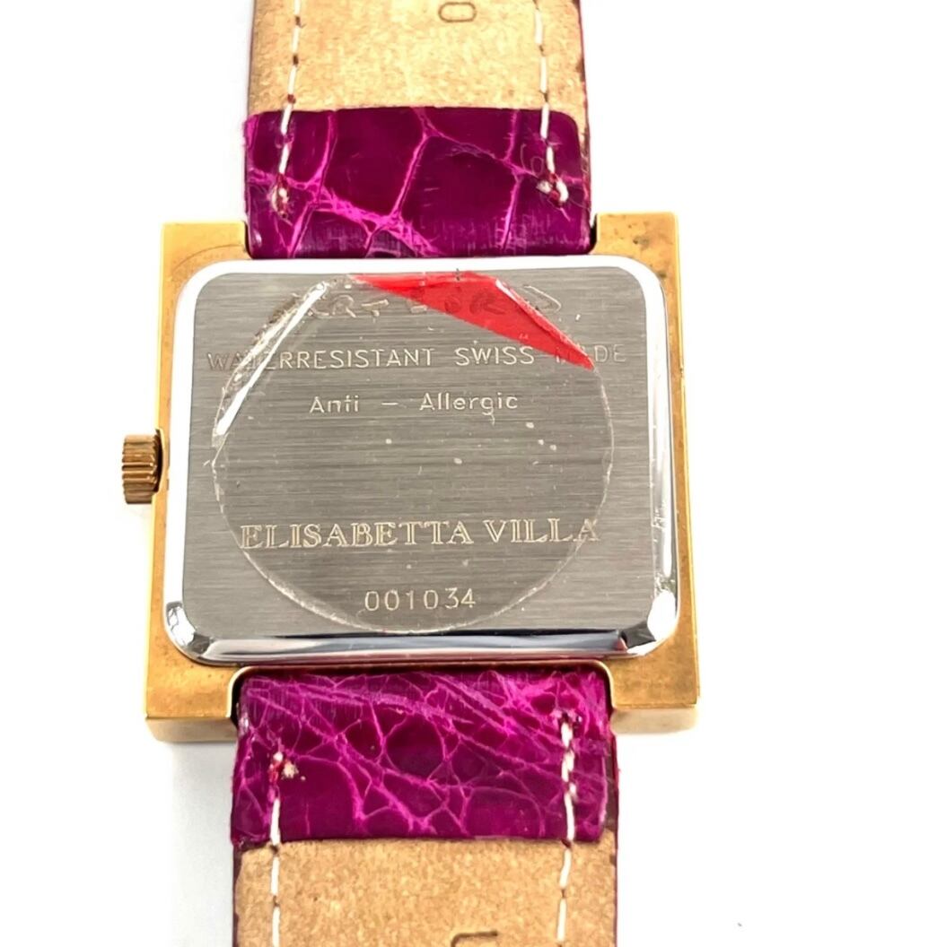 【希少・美品】アルテオロ アート&ウォッチ クォーツ 革ベルト ピンク ボーイズ メンズ レディース