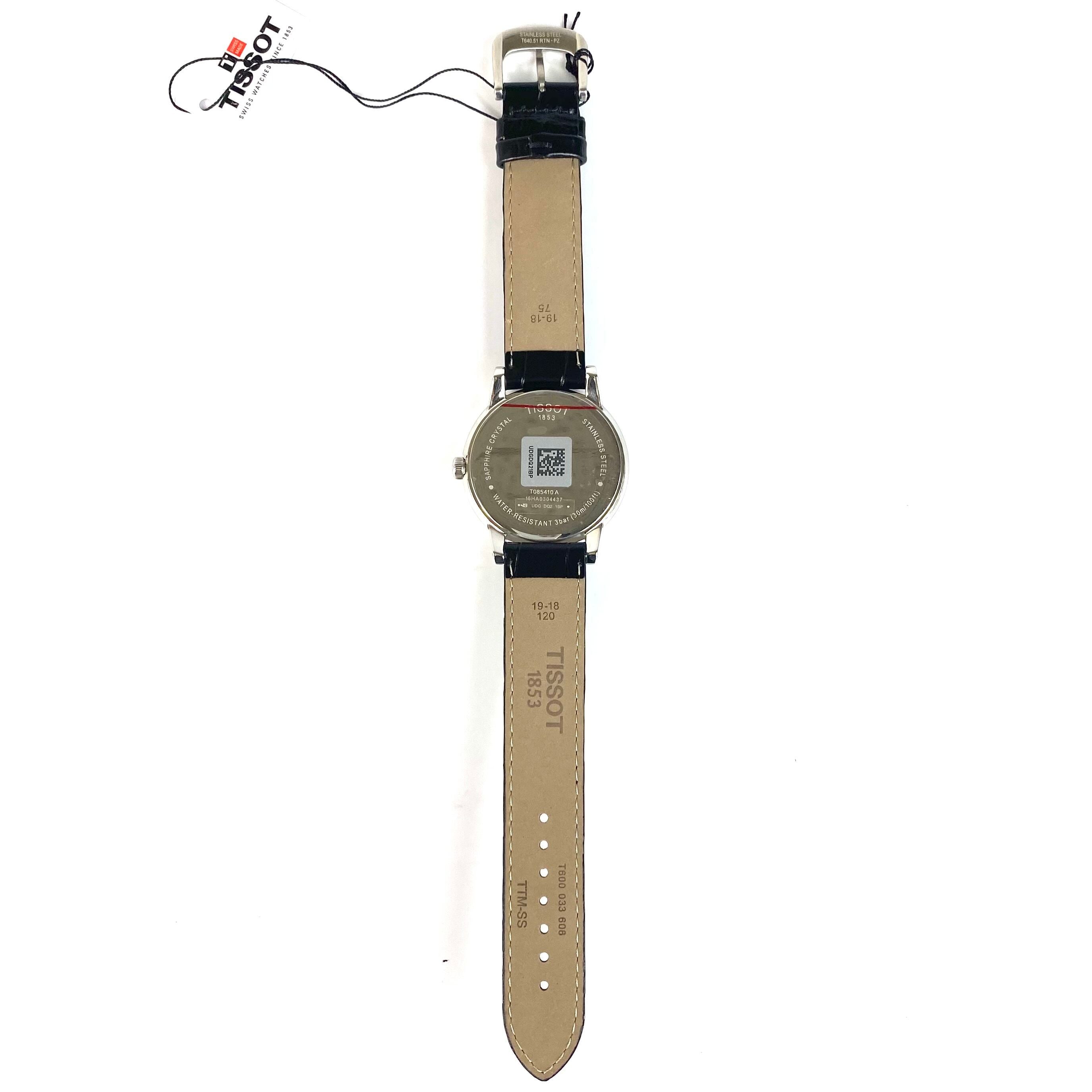 ティソ TISSOT Tクラシック カーソン T085410A クォーツ 白 デイト表示 革ベルト