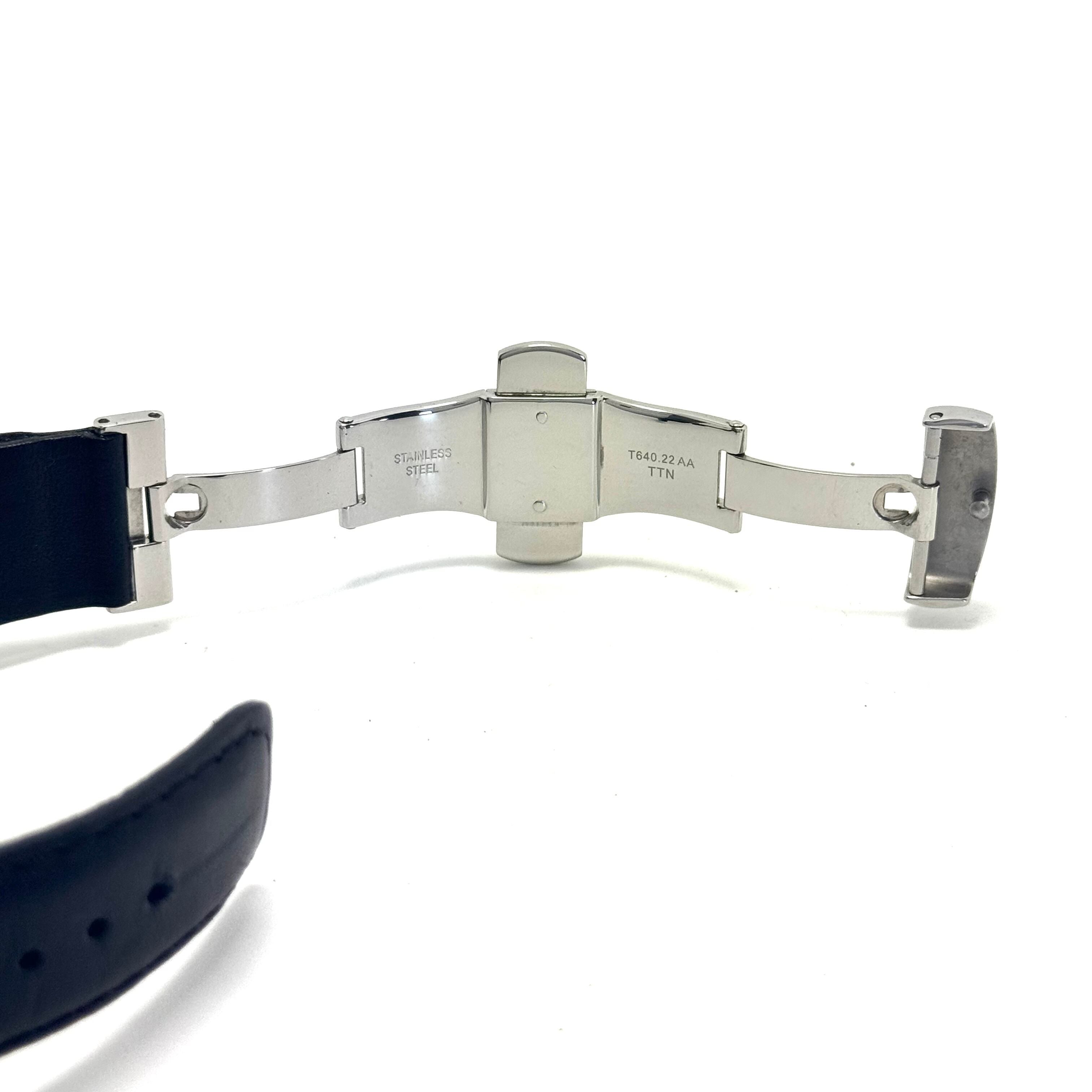 【美品】ティソ TISSOT PRS516 クロノグラフ T100417A クォーツ クロノグラフ 黒 デイト表示 革ベルト