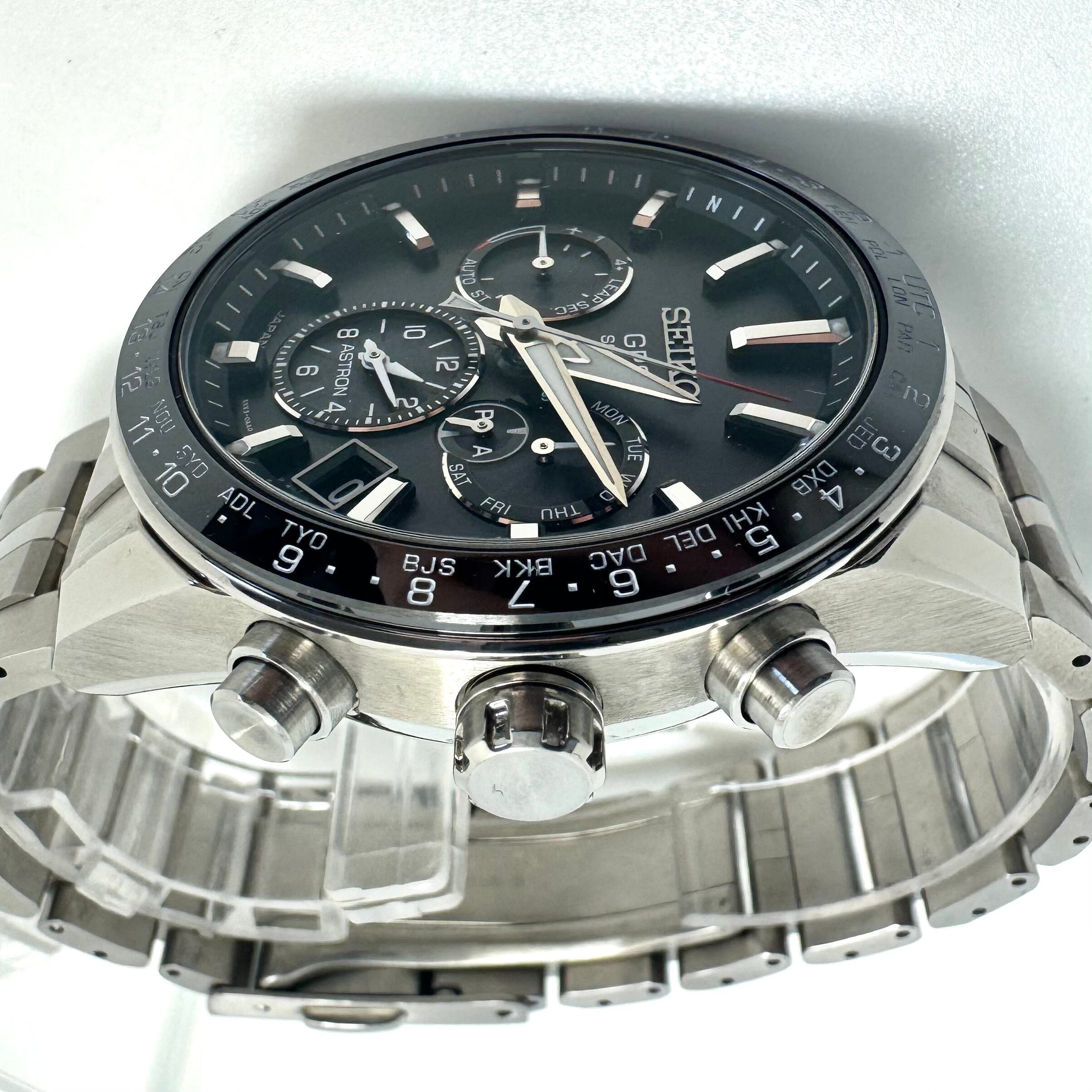 セイコー SEIKO アストロン ASTRON SBXC003 5X53-0AB0 電波ソーラー 黒 デイト表示 チタニウム セラミック