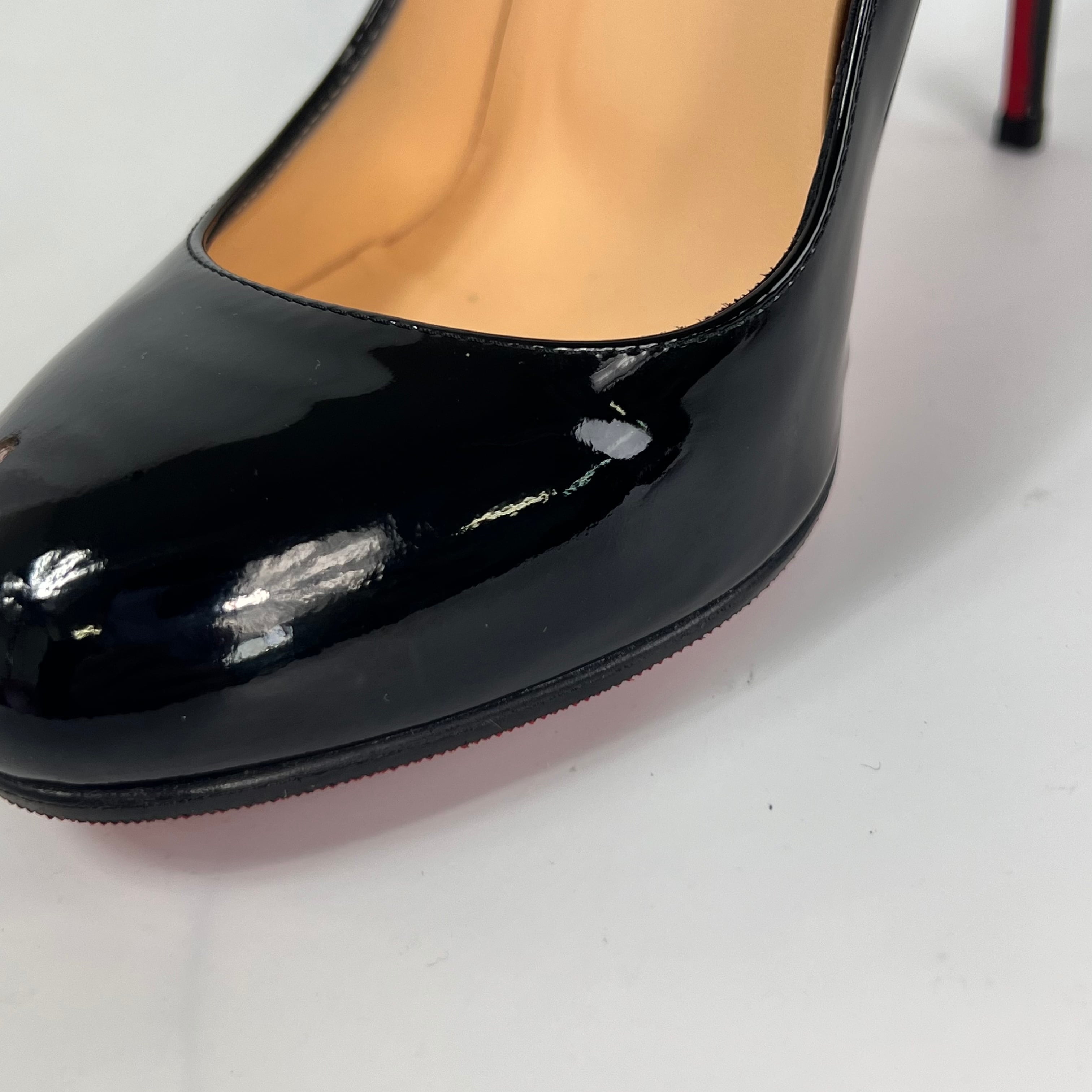 クリスチャンルブタン パンプス NUDE パテント ハイヒール 黒 37