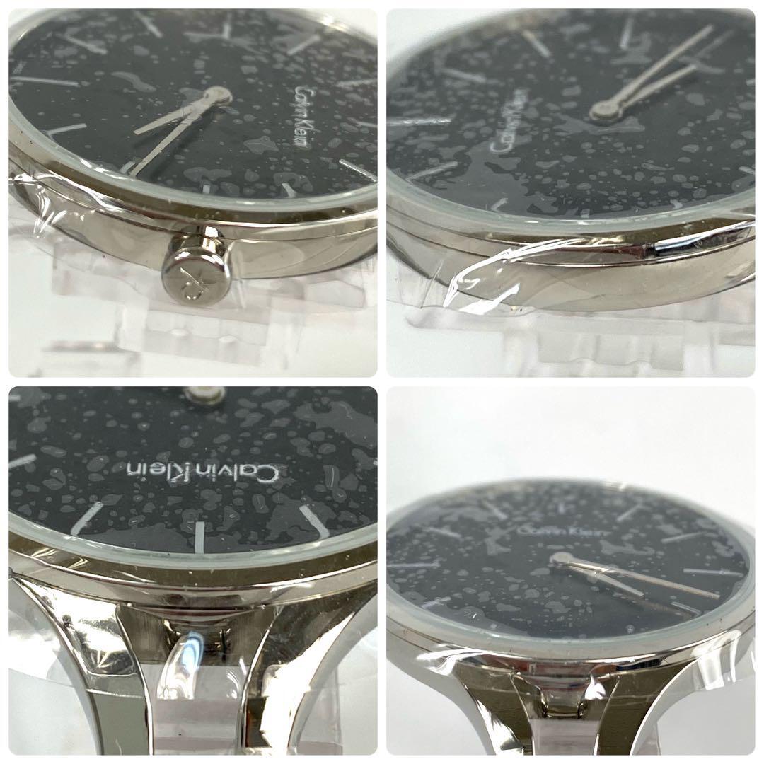 【未使用】カルバンクライン グラフィック クォーツ 黒 ラウンドフェイス 2針