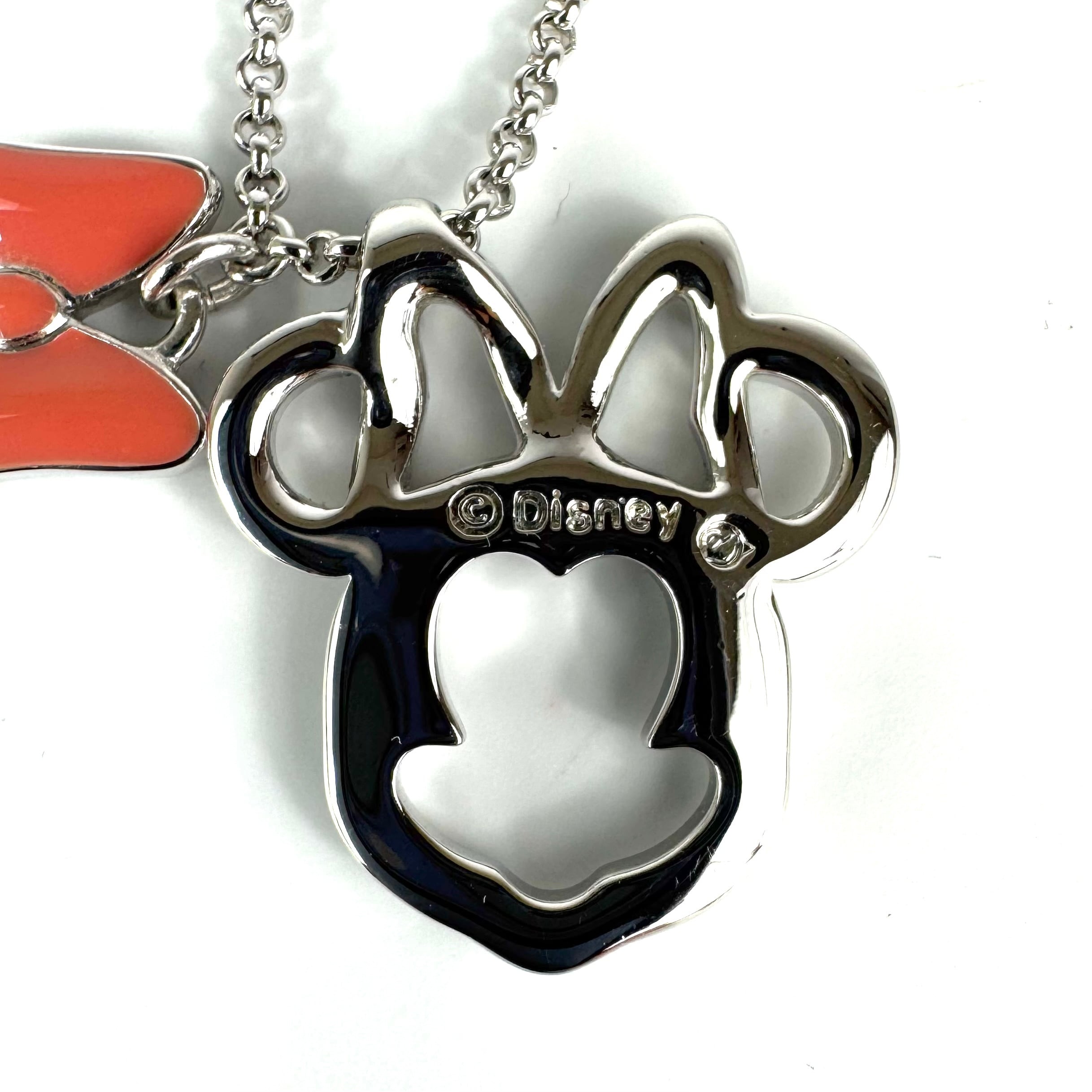 スワロフスキー ディズニーコラボ ネックレス ミニー ラインストーン シルバー