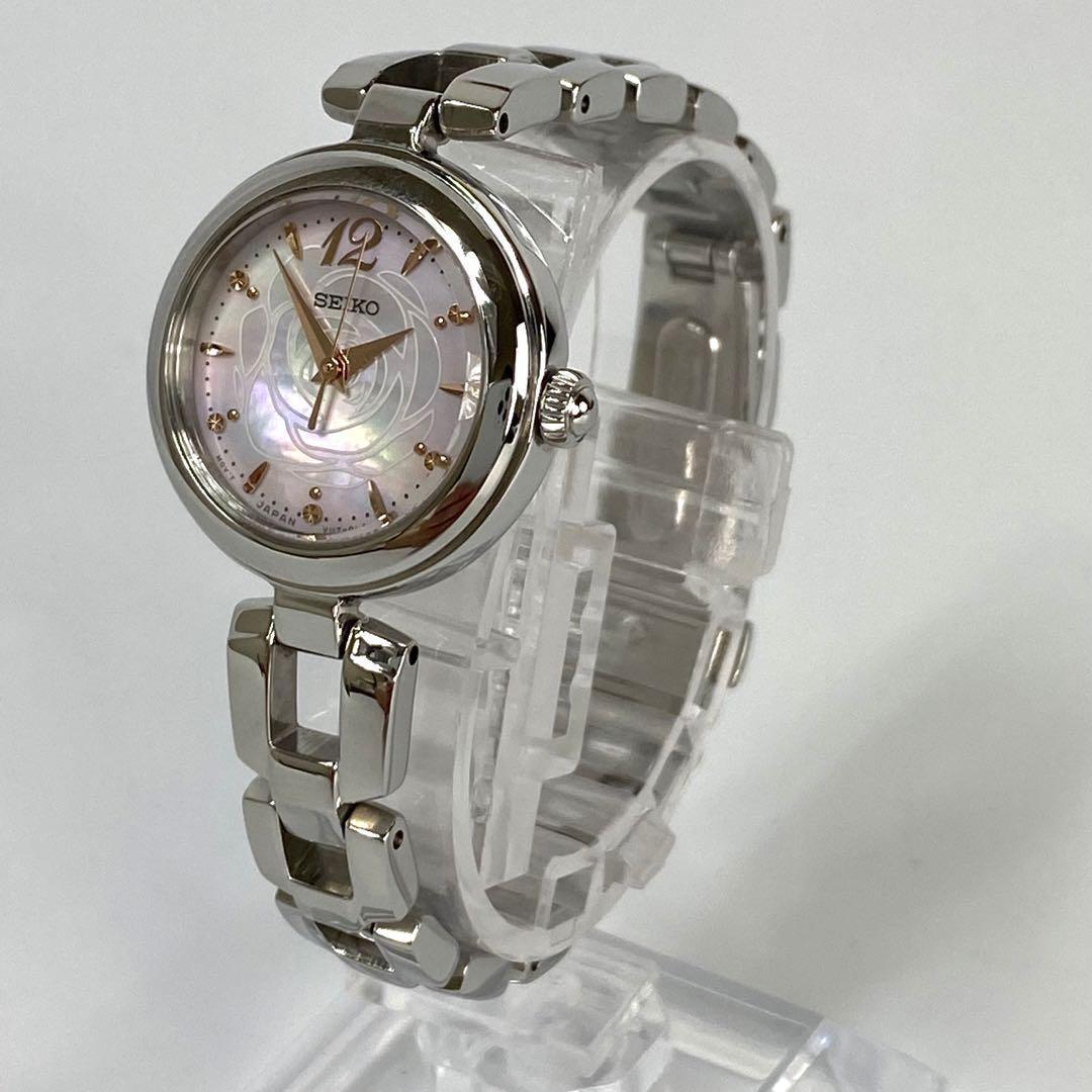 セイコー ルキア ソーラー 限定 シェル ピンク フラワー