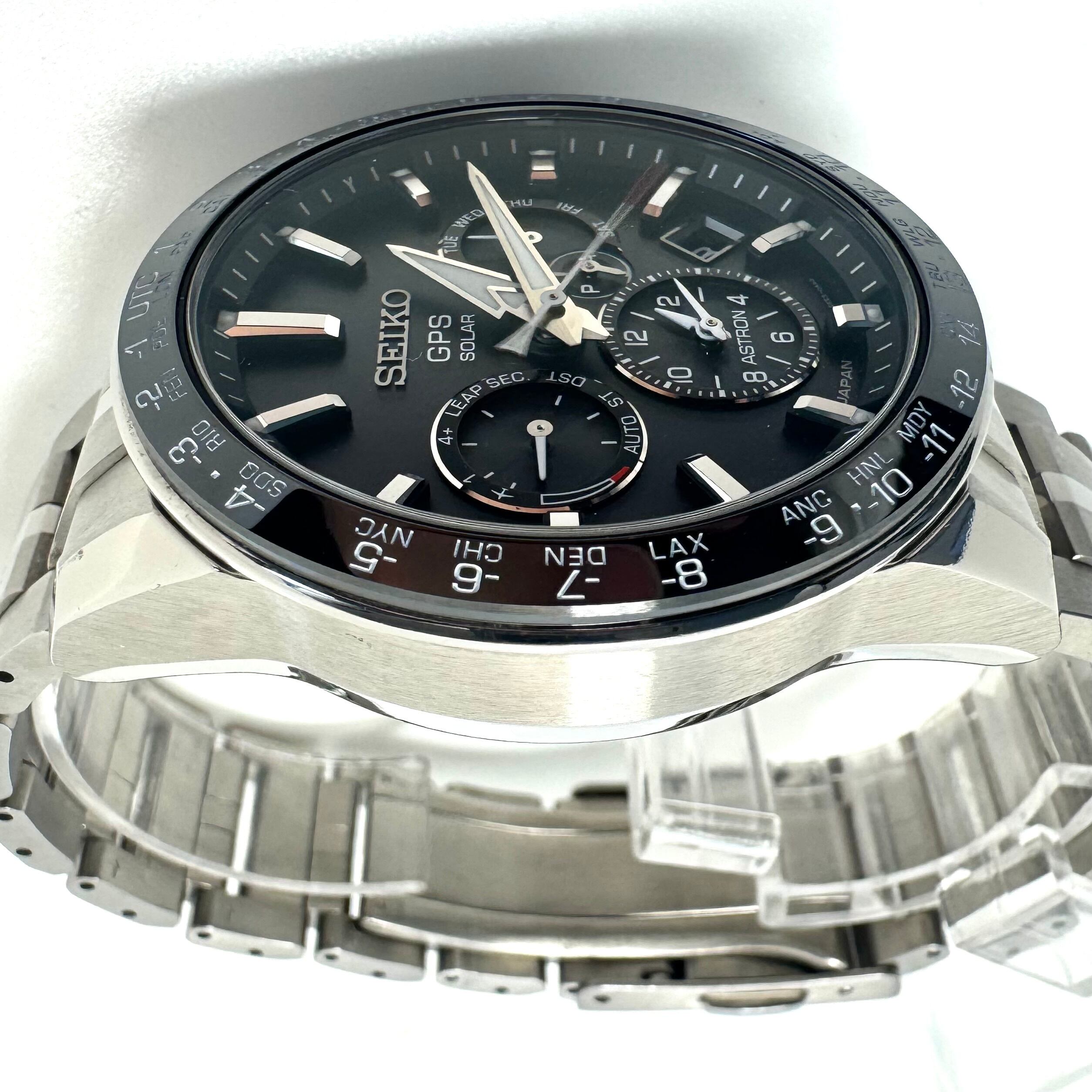 セイコー SEIKO アストロン ASTRON SBXC003 5X53-0AB0 電波ソーラー 黒 デイト表示 チタニウム セラミック