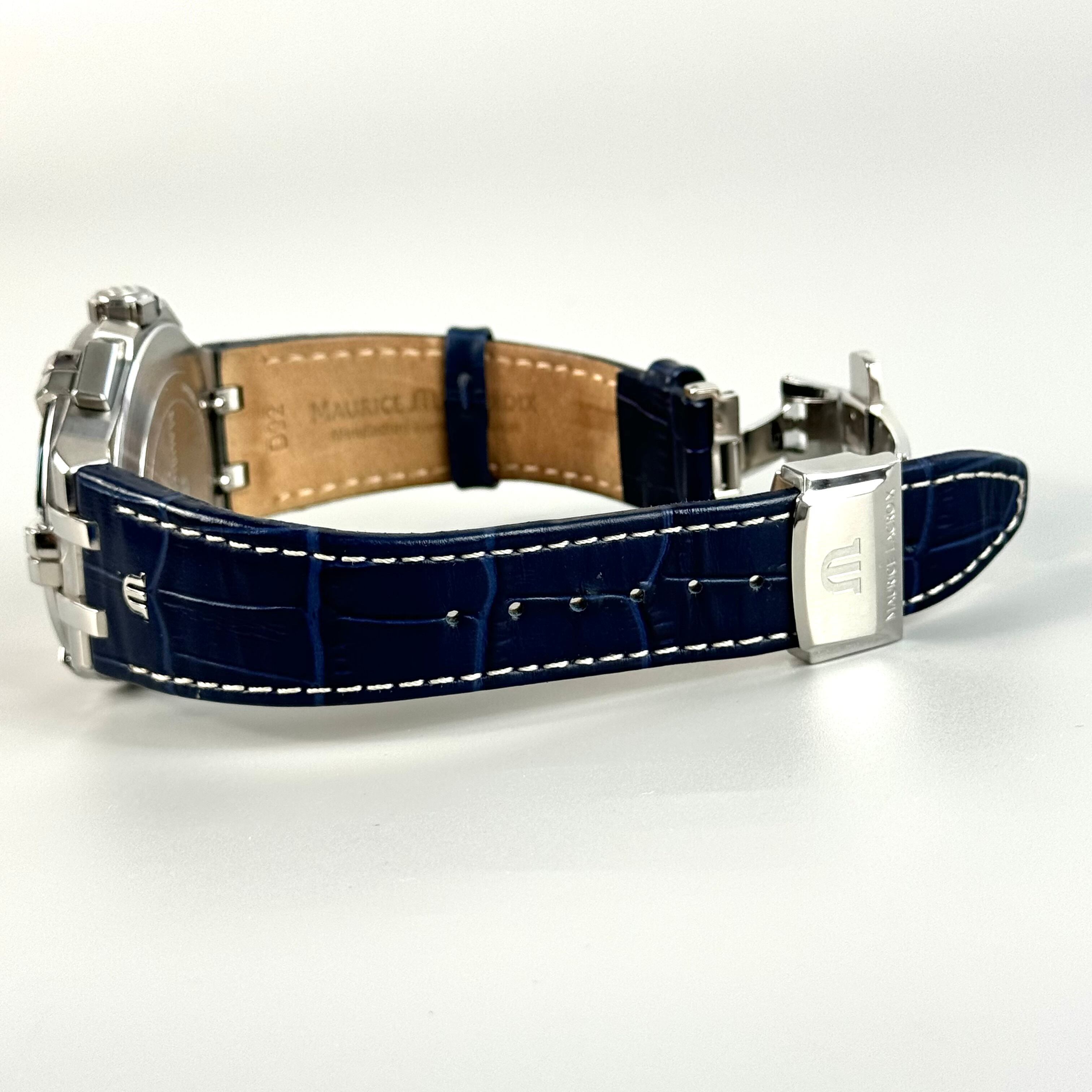 モーリスラクロア MAURICE LACROIX アイコン AI1018 クォーツ クロノグラフ シルバー 革ベルト デイト表示