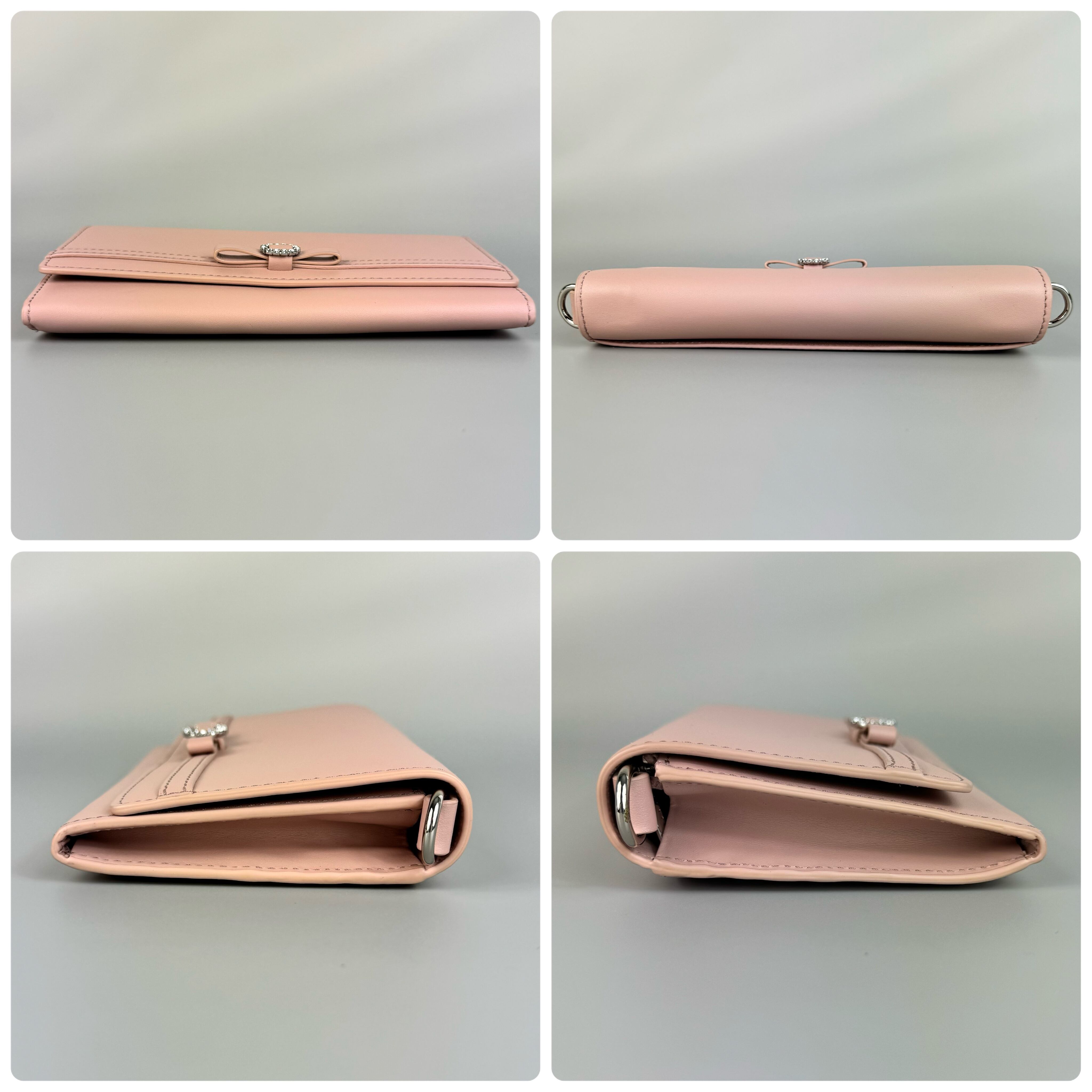 【ほぼ未使用】アンテプリマミスト チェーンウォレット 財布 レザー ライトピンク