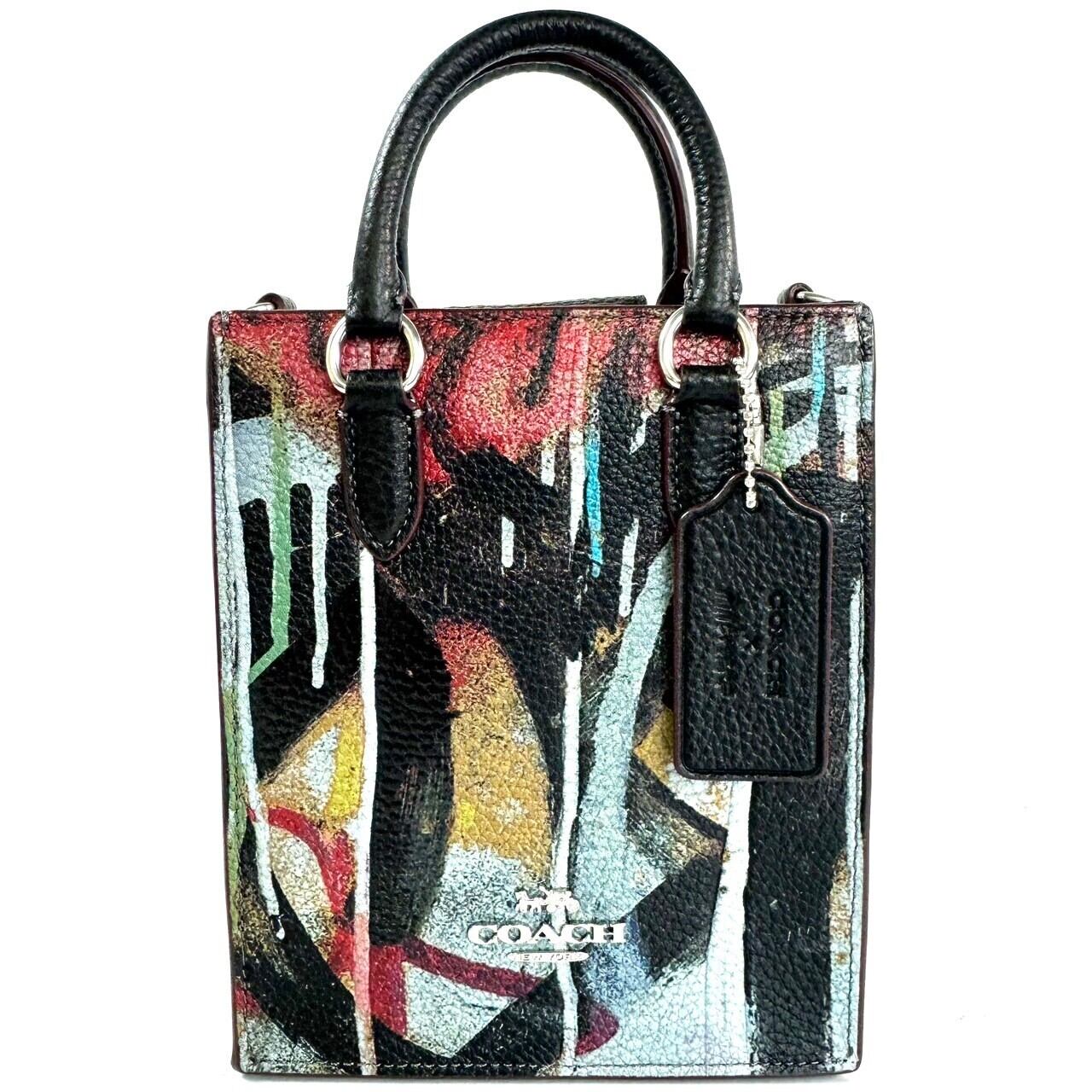 【ほぼ未使用】コーチ Coach CM213 ミニトートバッグ ミント&サーフ マルチカラー