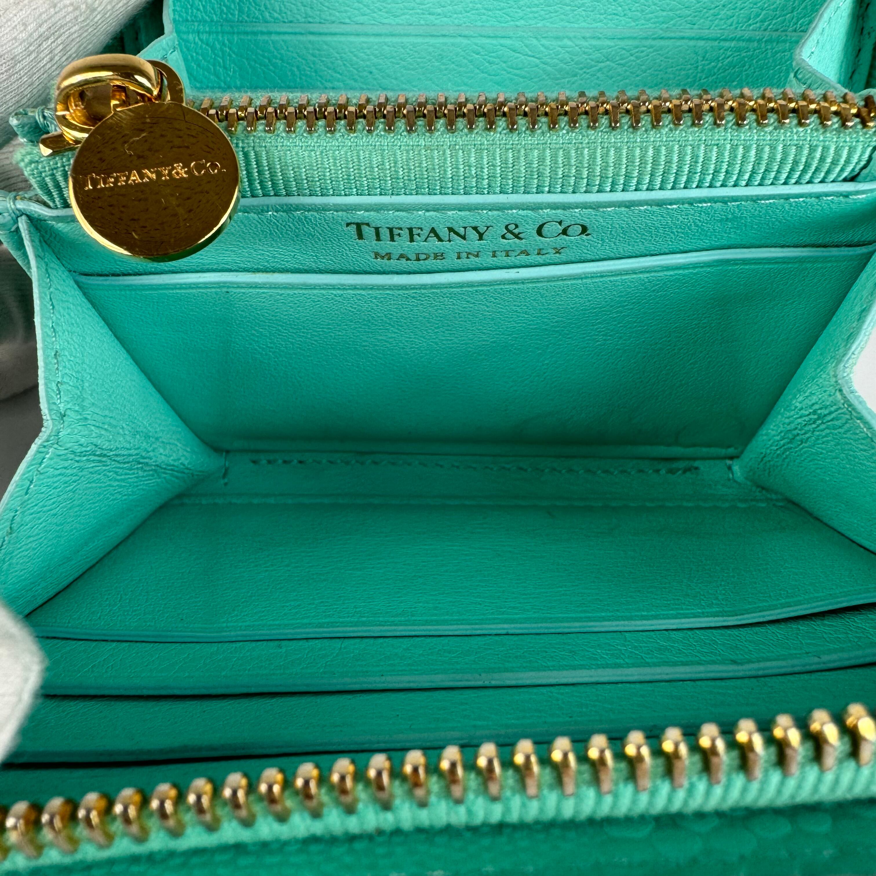 ティファニー 財布 レクタンギュラー ミニウォレット コインケース ティファニーブルー レザー