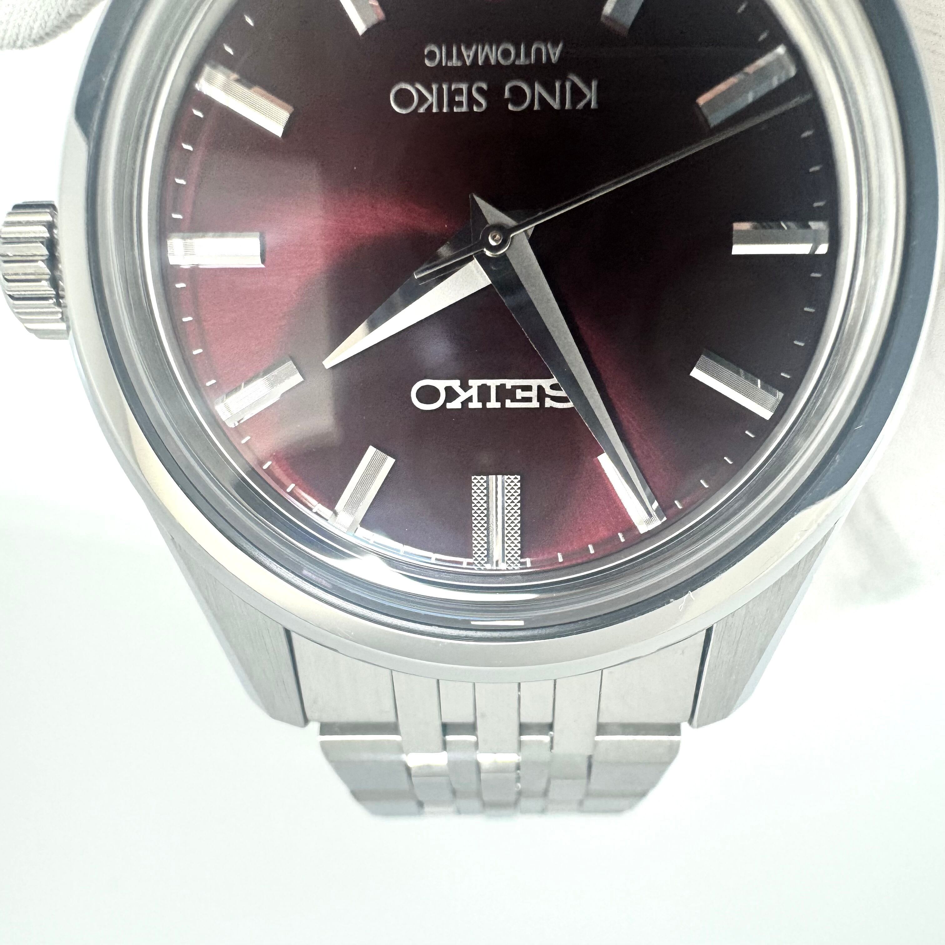 【美品】腕時計 セイコー SEIKO キングセイコー KING SEIKO SDKS009 6R31-00D0 中古 自動巻 赤 ワインレッド 10気圧防水