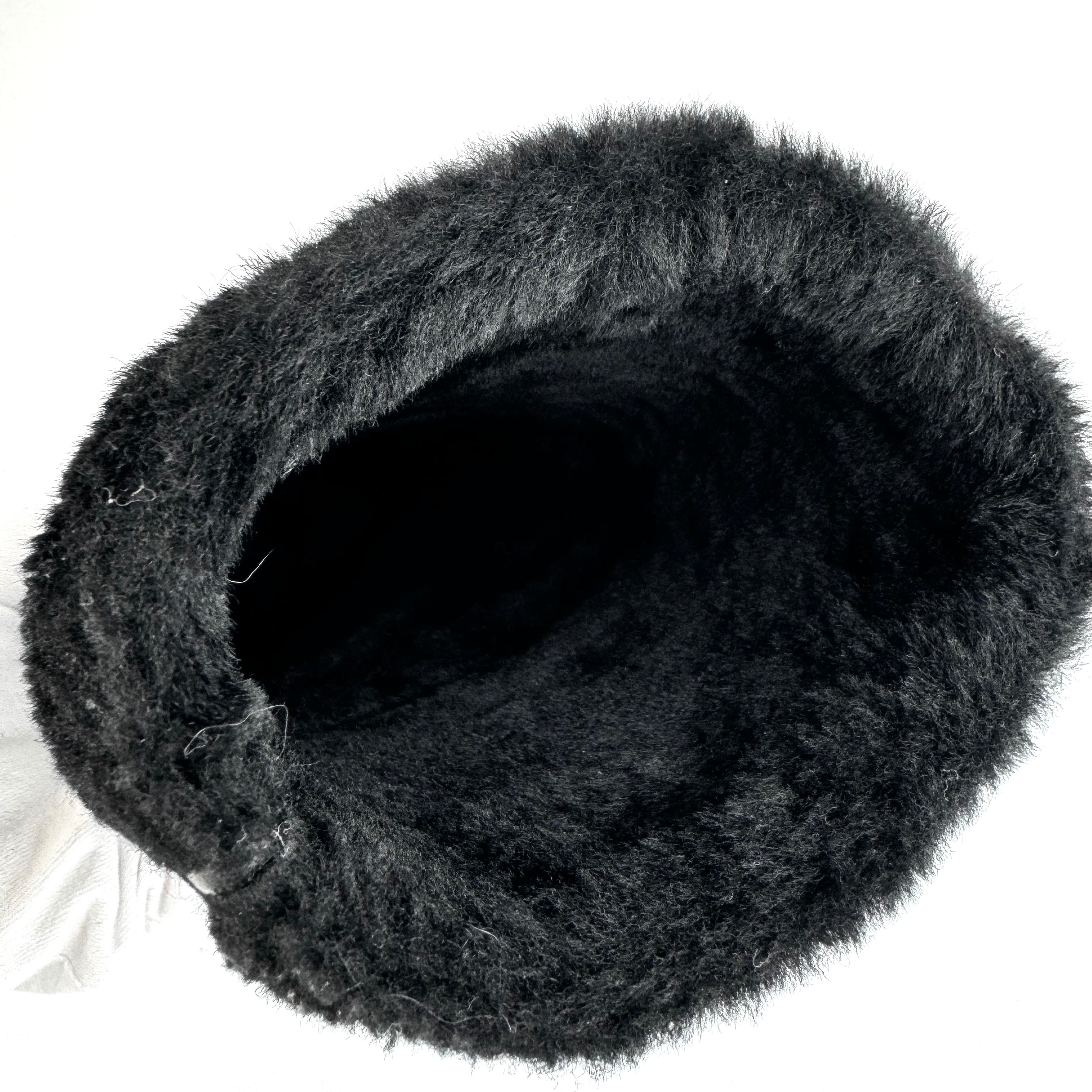 【美品】シャネル ロングブーツ ムートン ココマーク レザー 黒 22.5cm