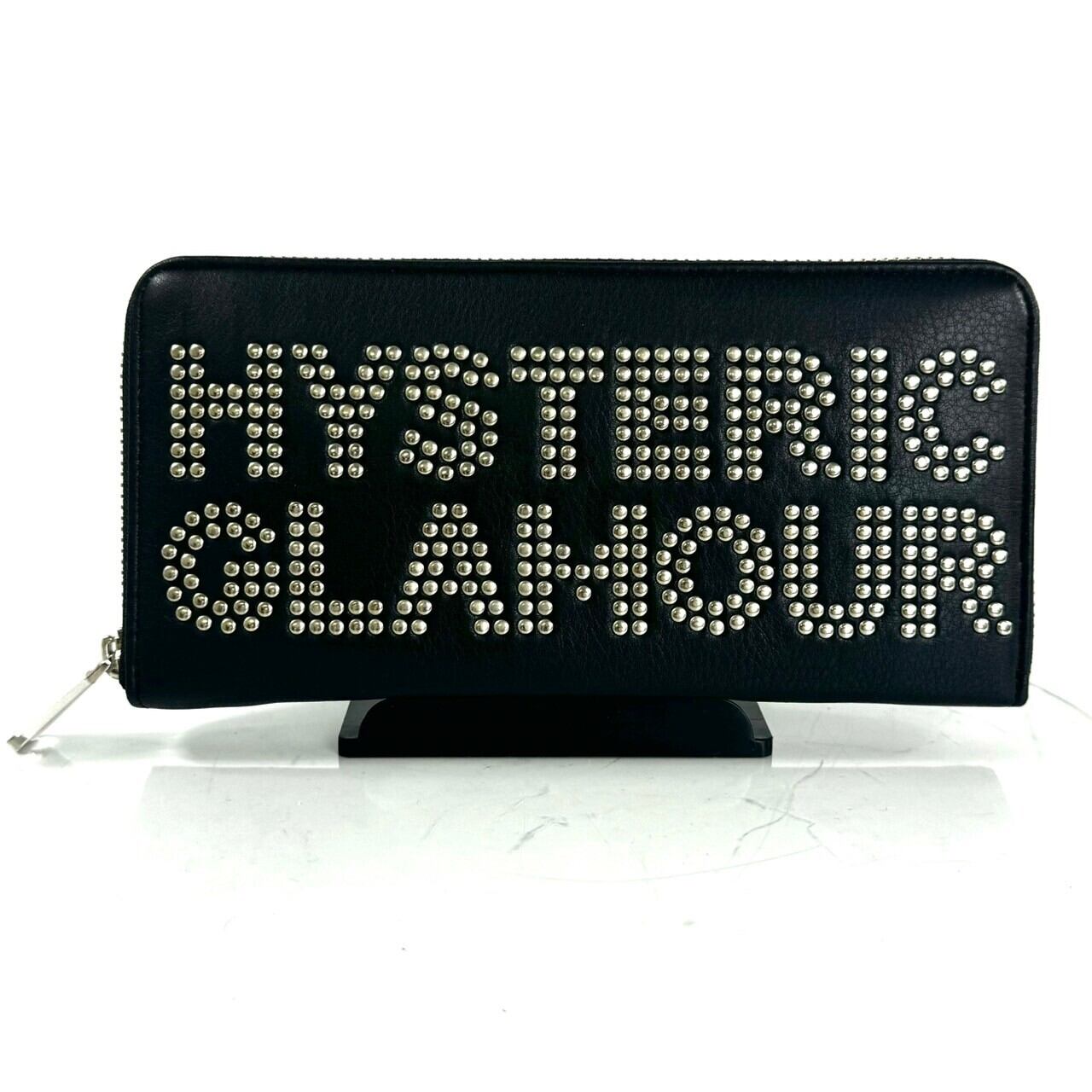 ヒステリックグラマー HYSTERIC GLAMOUR レザー 長財布 黒 ラウンドファスナー