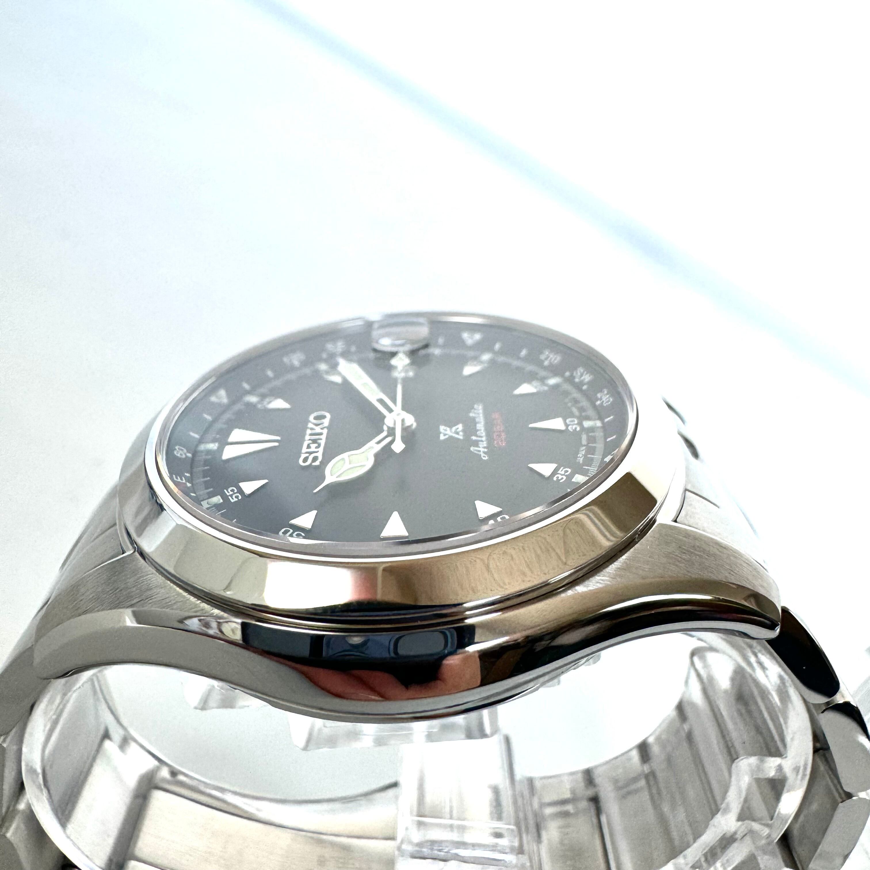 【美品】セイコー プロスペックス アルピニスト SBDC087 6R35?00E0 セイコーグローバルブランドコアショップ限定 自動巻 黒 裏スケ デイト表示