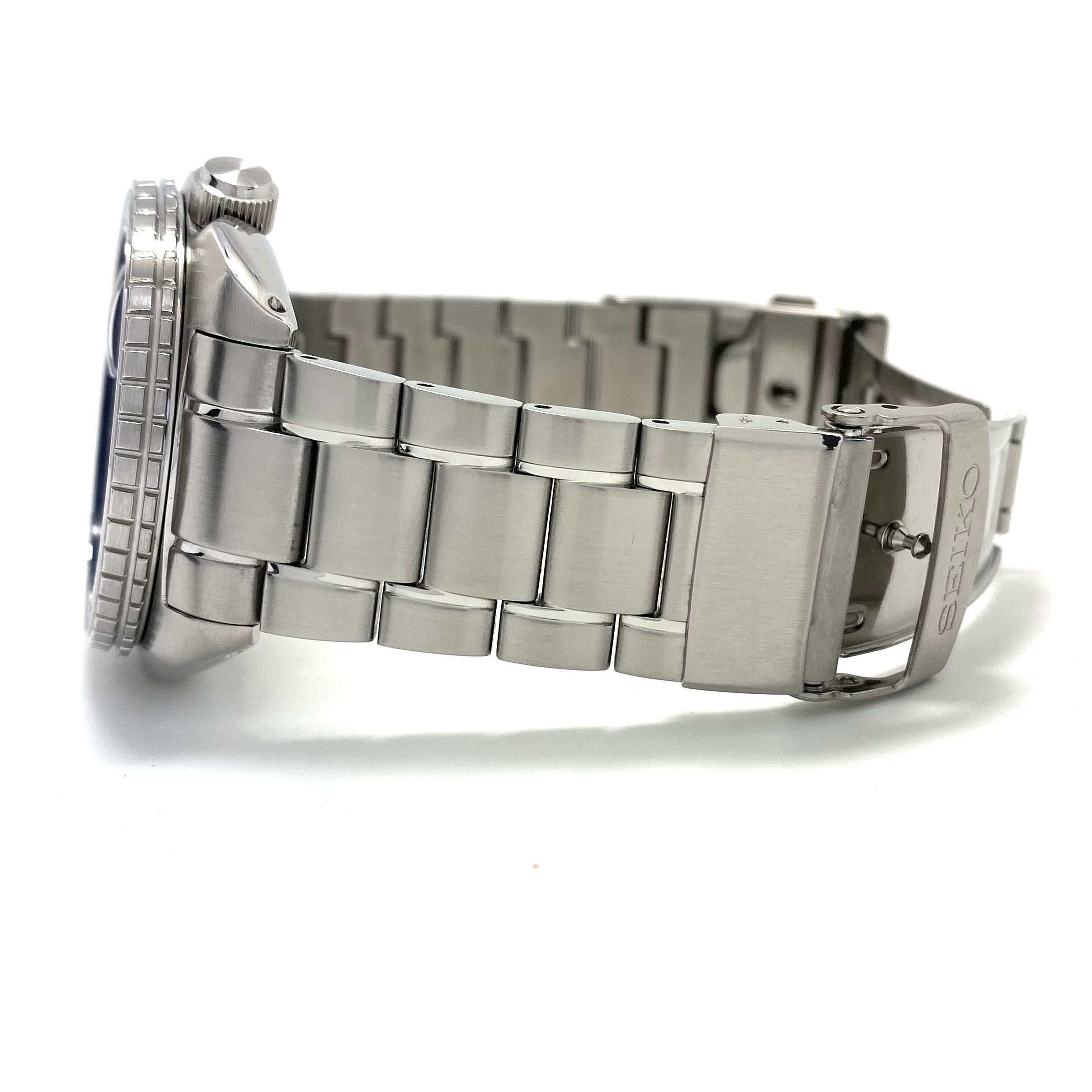 【美品】セイコー プロスペックス ダイバースキューバ PADIコラボモデル SBDY125 4R36-06Z0 自動巻 青 デイデイト表示(日本語・英語)