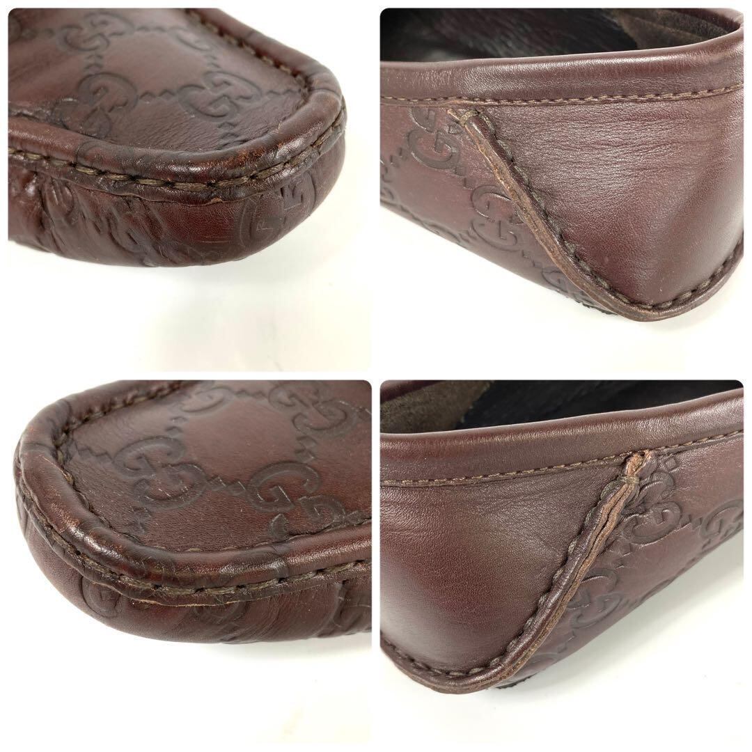 グッチ ドライビングシューズ レザー グッチシマ ホースビット 37