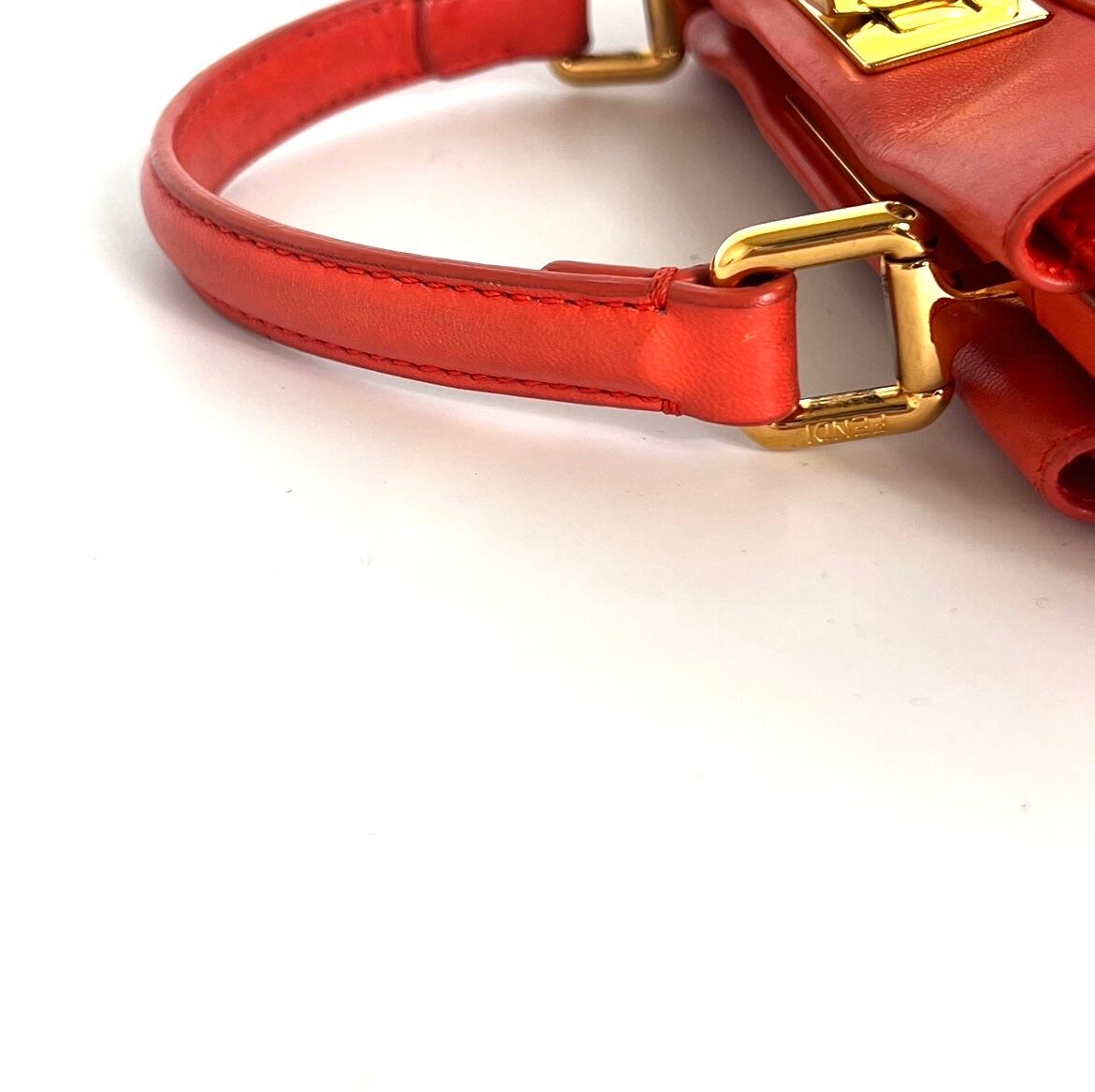 フェンディ ピーカブー ミニ スモール オレンジ バンドバッグ