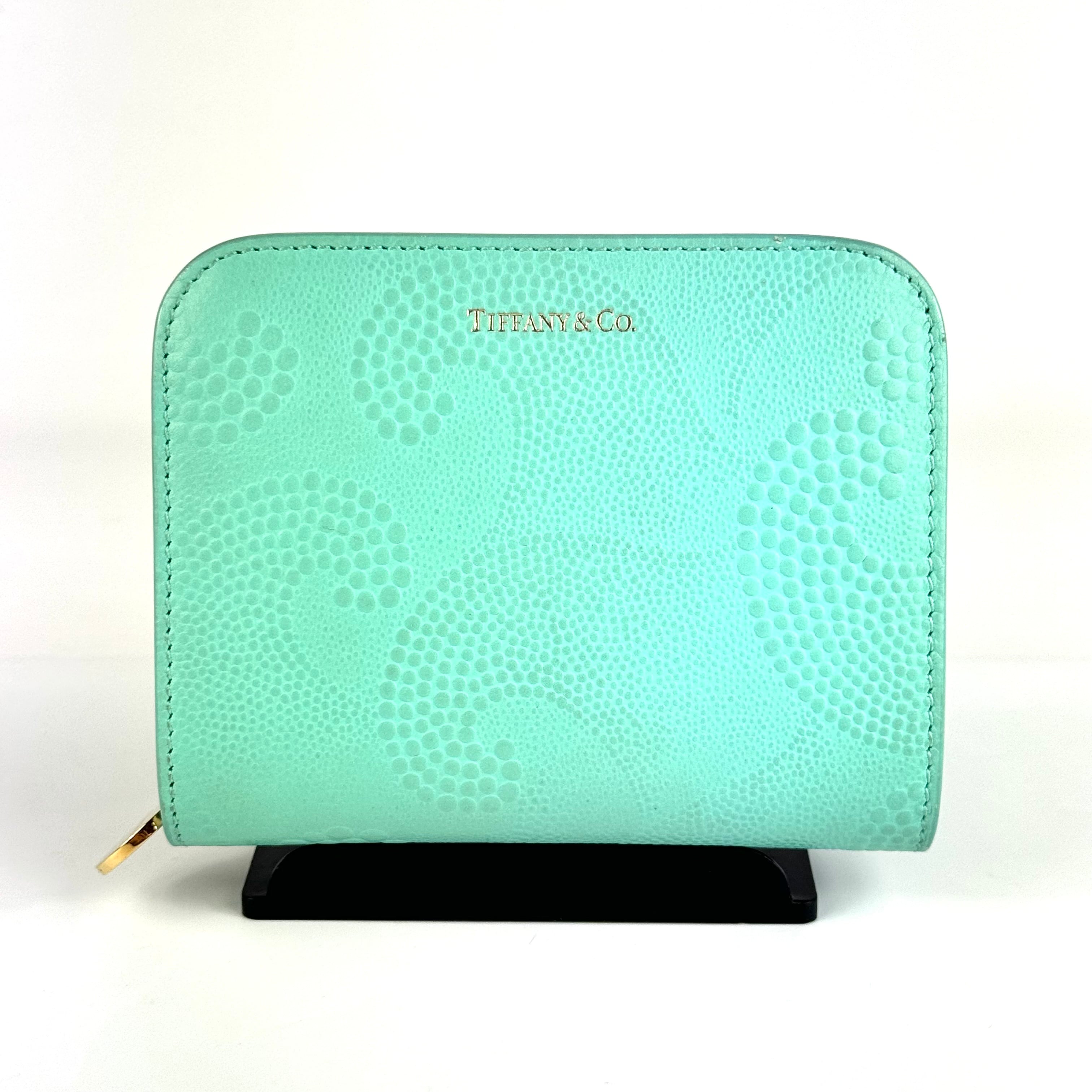 ティファニー 財布 レクタンギュラー ミニウォレット コインケース ティファニーブルー レザー