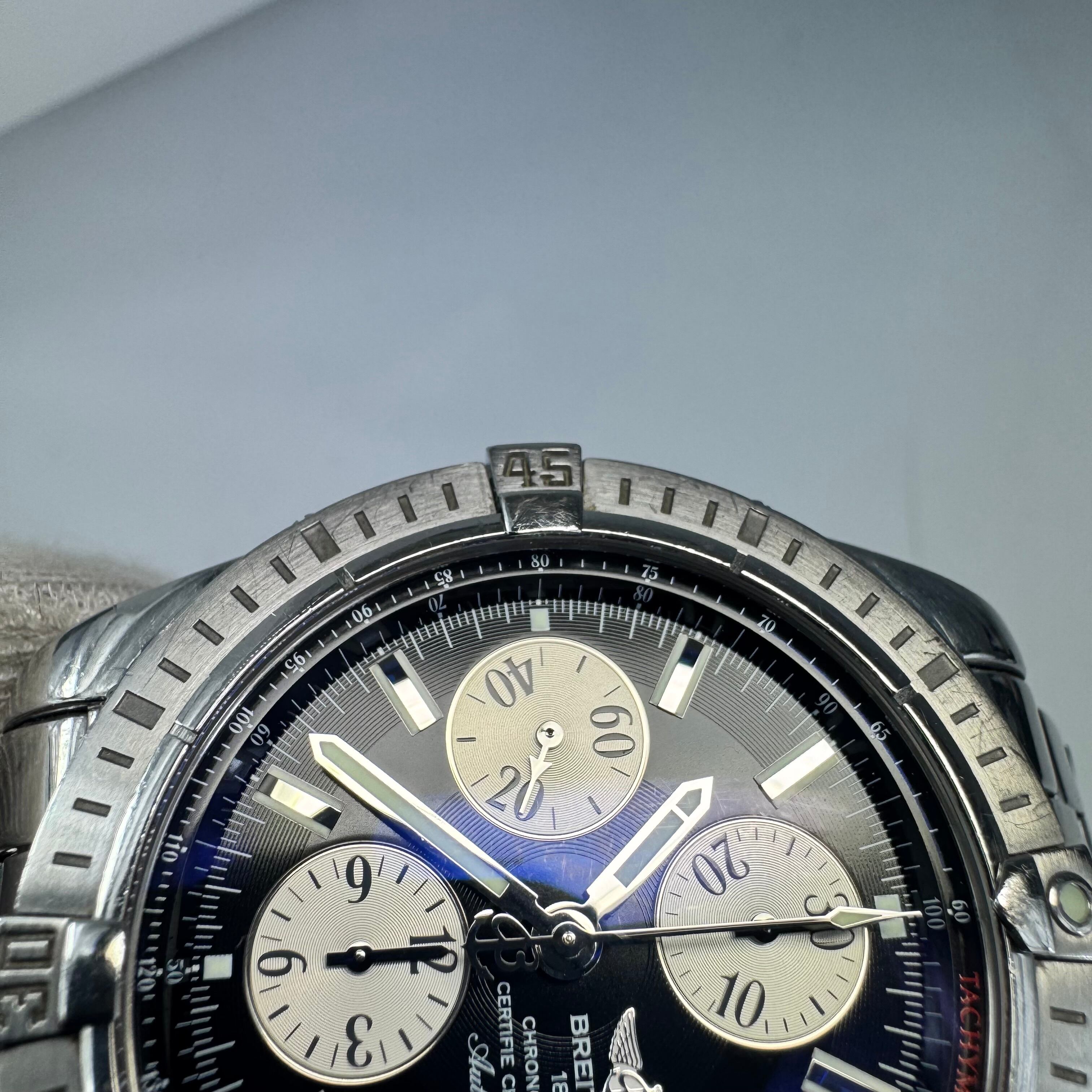 【希少】ブライトリング BREITLING クロノマットエボリューション A13356 自動巻 デイト表示 クロノグラフ 黒