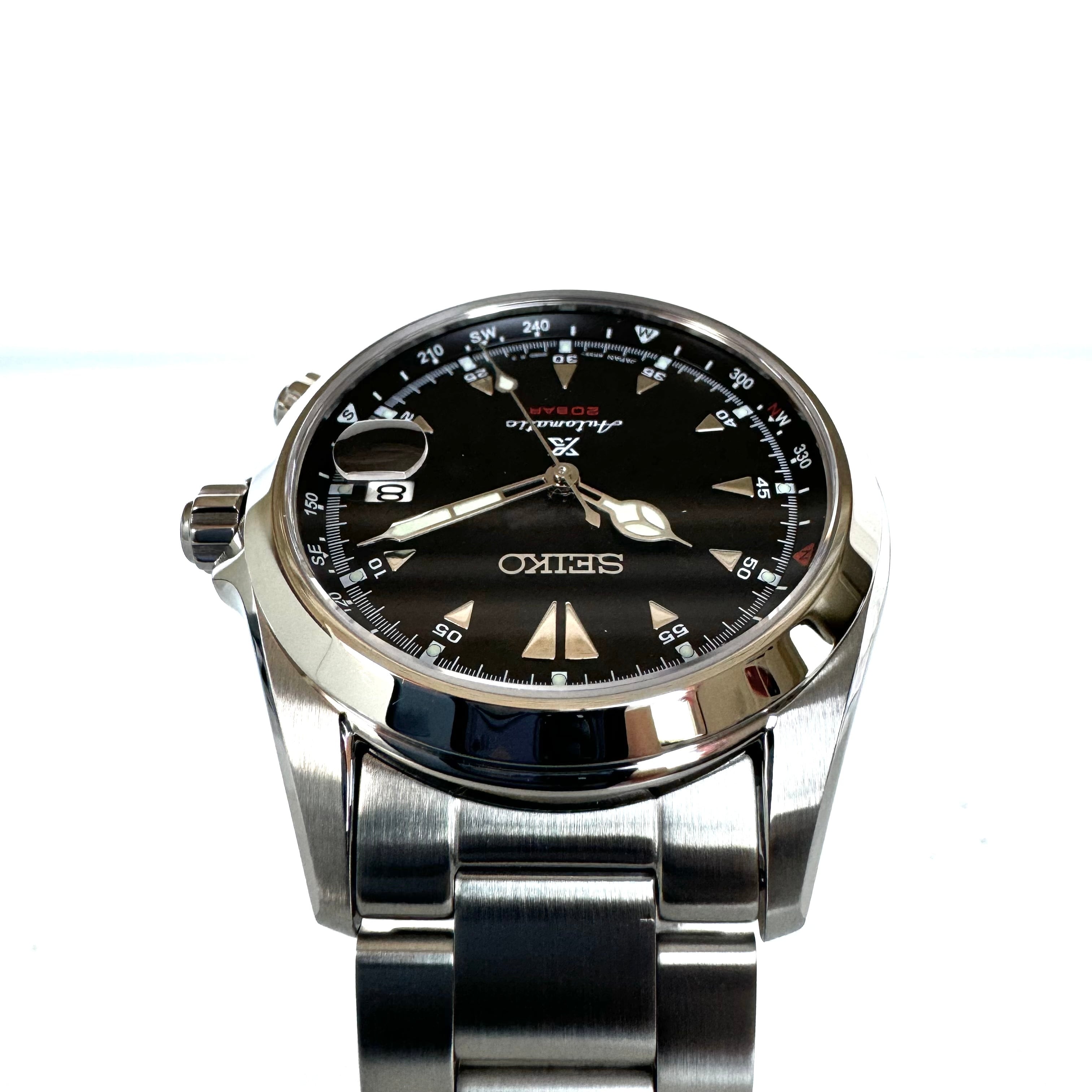 【美品】セイコー プロスペックス アルピニスト SBDC087 6R35?00E0 セイコーグローバルブランドコアショップ限定 自動巻 黒 裏スケ デイト表示