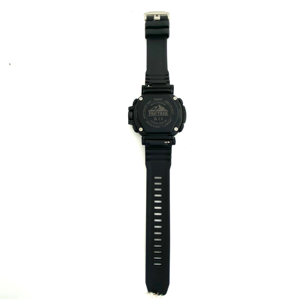 【美品】腕時計 メンズ カシオ CASIO プロトレック クライマーライン PRW-6621Y-1JF 電波ソーラー トリプルセンサー アナデジ 黒 樹脂ベルト バイオマスプラスチック 10気圧防水 アウトドア 登山