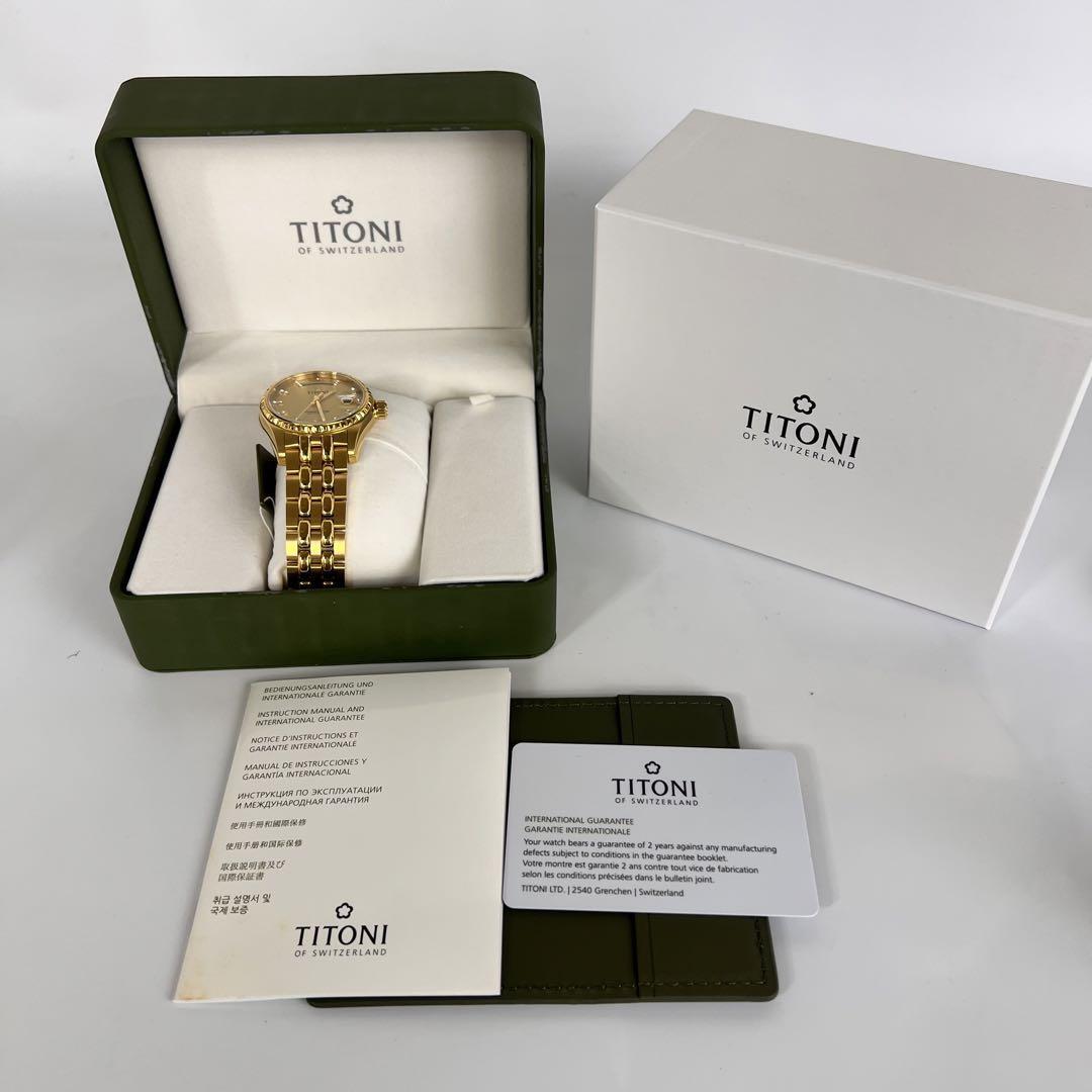 【未使用】チトーニ コスモキング 797 自動巻 デイデイト ゴールド GP
