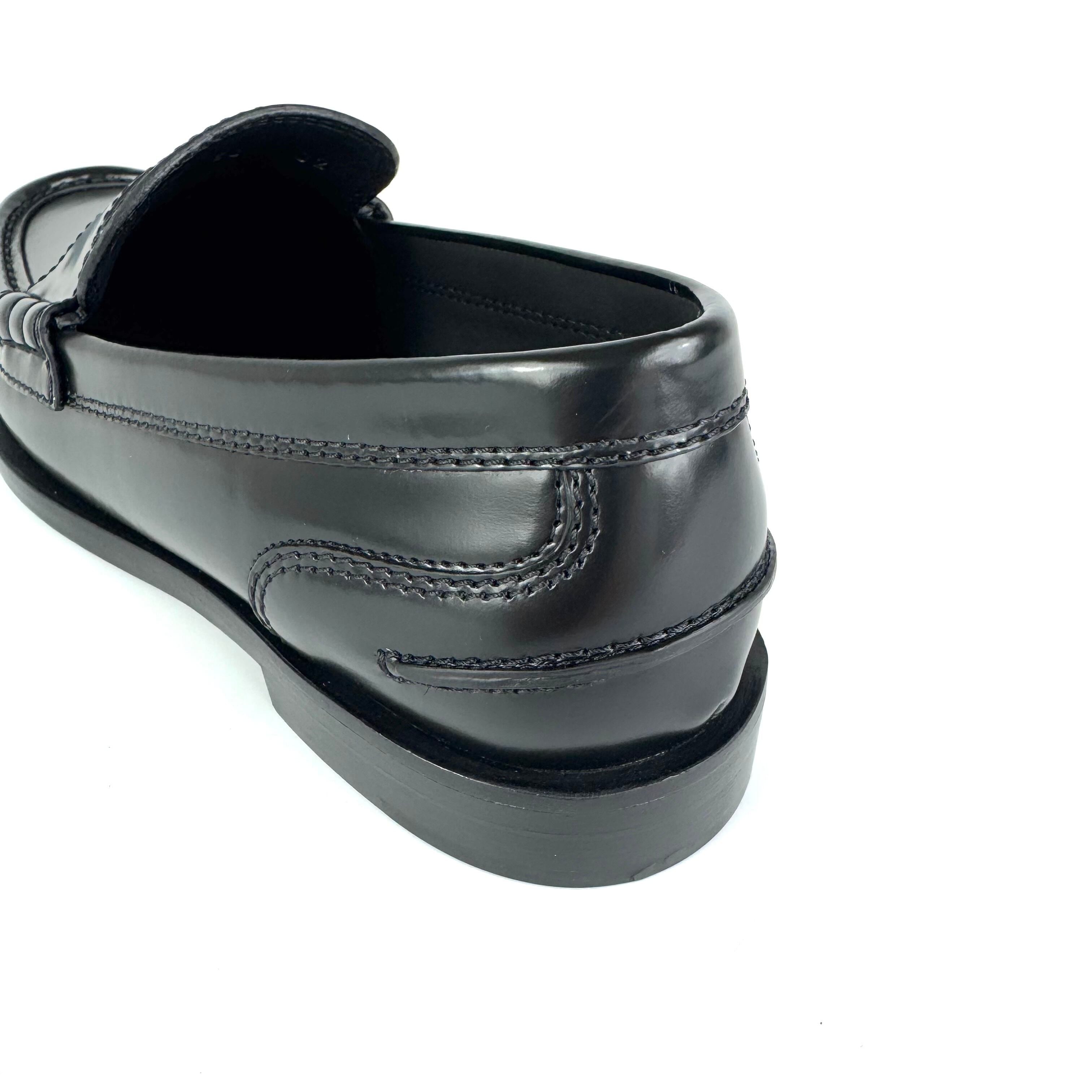 フェンディ FENDI ローファー レザー ブラック 黒 38 日本サイズ25cm