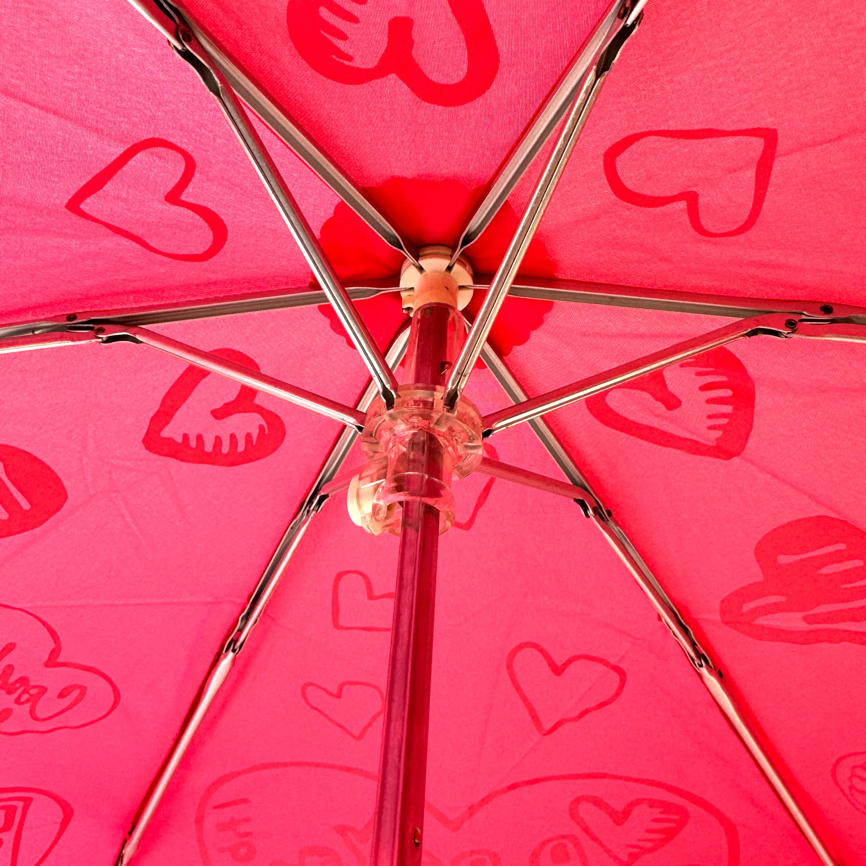 【美品】コーチ 折り畳み傘 ノベルティ 日傘 ピンク POPPY