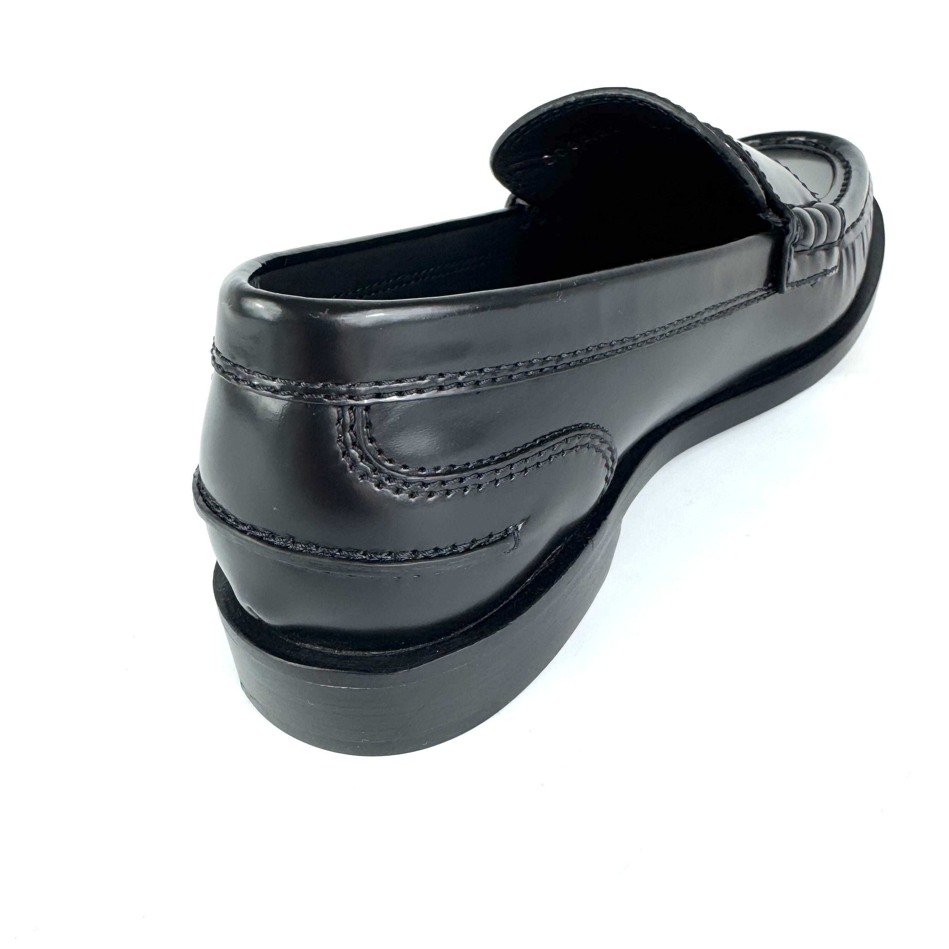 フェンディ FENDI ローファー レザー ブラック 黒 38 日本サイズ25cm