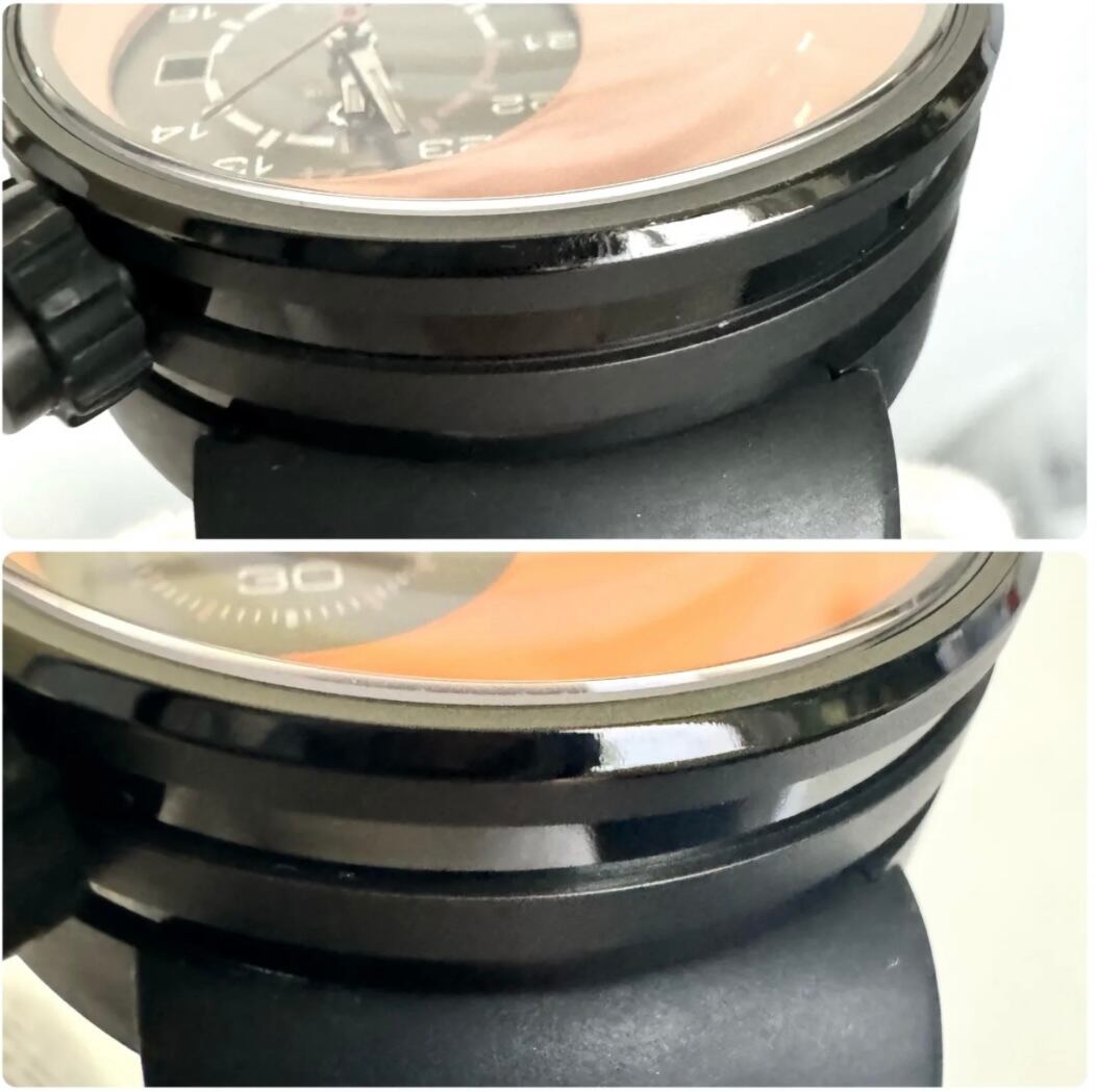 【希少】メカニケヴェローチ ドゥエヴァルヴォレ 世界250本限定 自動巻 2タイムゾーン オレンジ ラバー デイト表示