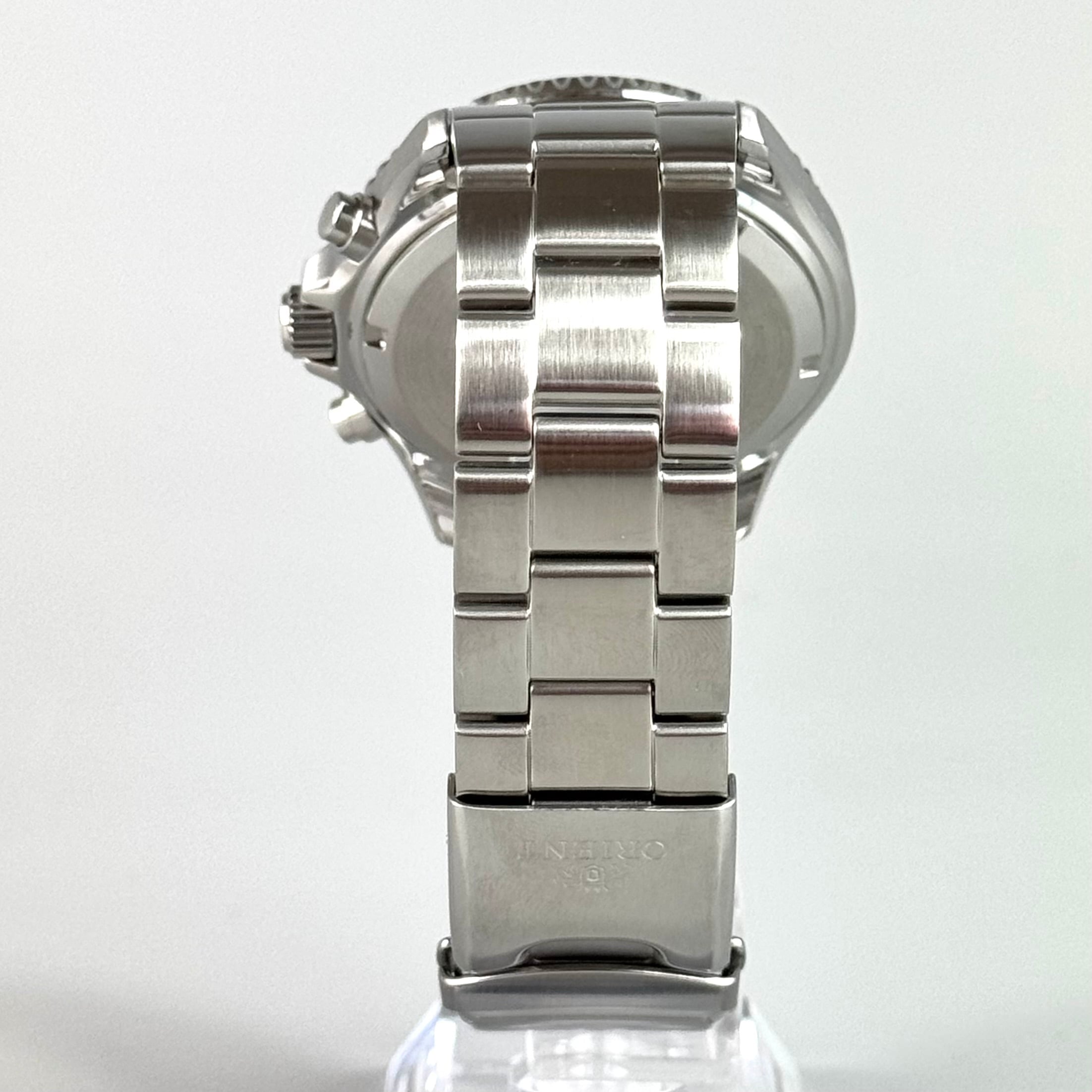 【美品】オリエント ORIENT オリエントマコ RN-TX0204E VS75-UAB0 ソーラー グリーン デイト表示 クロノグラフ