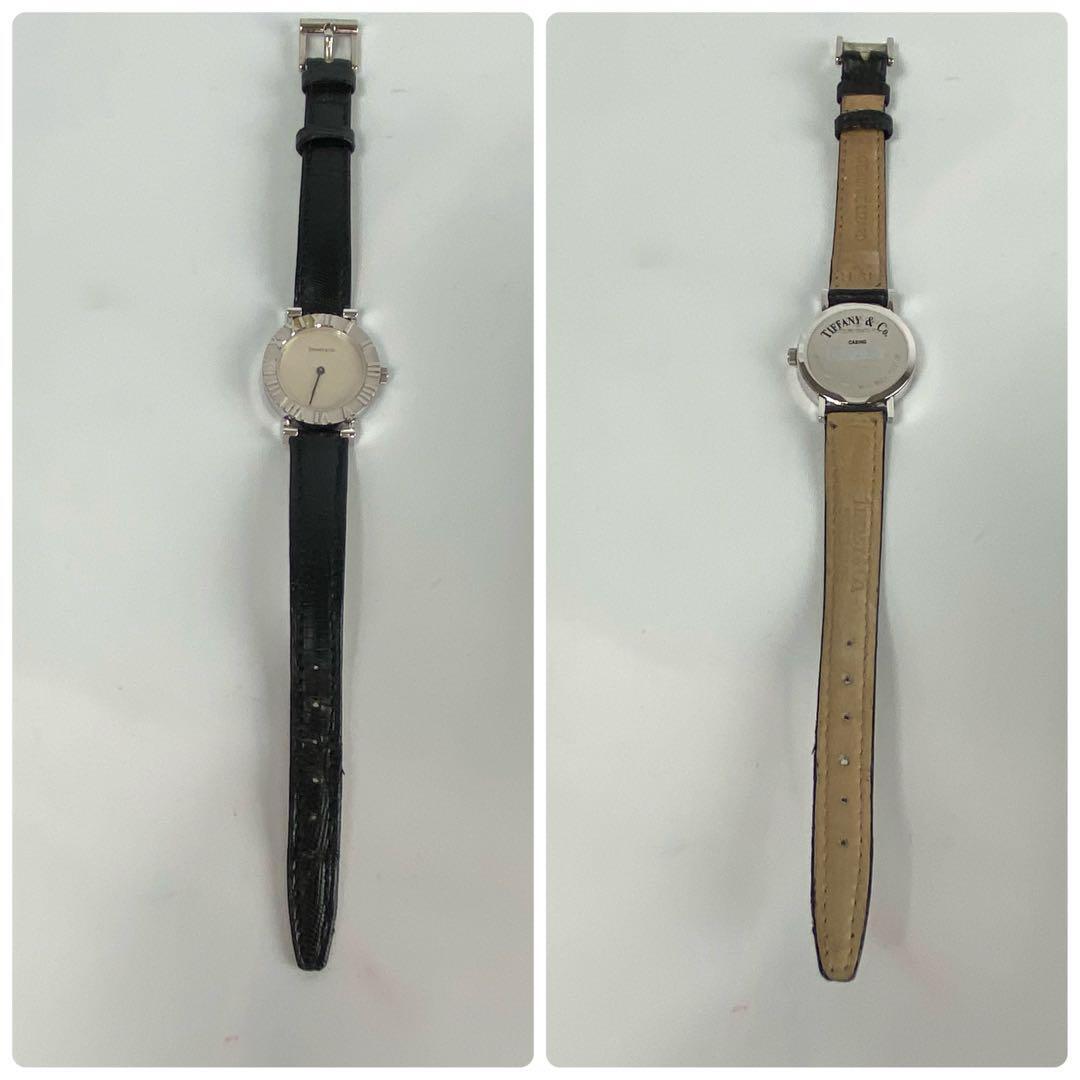 ティファニー アトラス クォーツ シルバー 2針 革ベルト