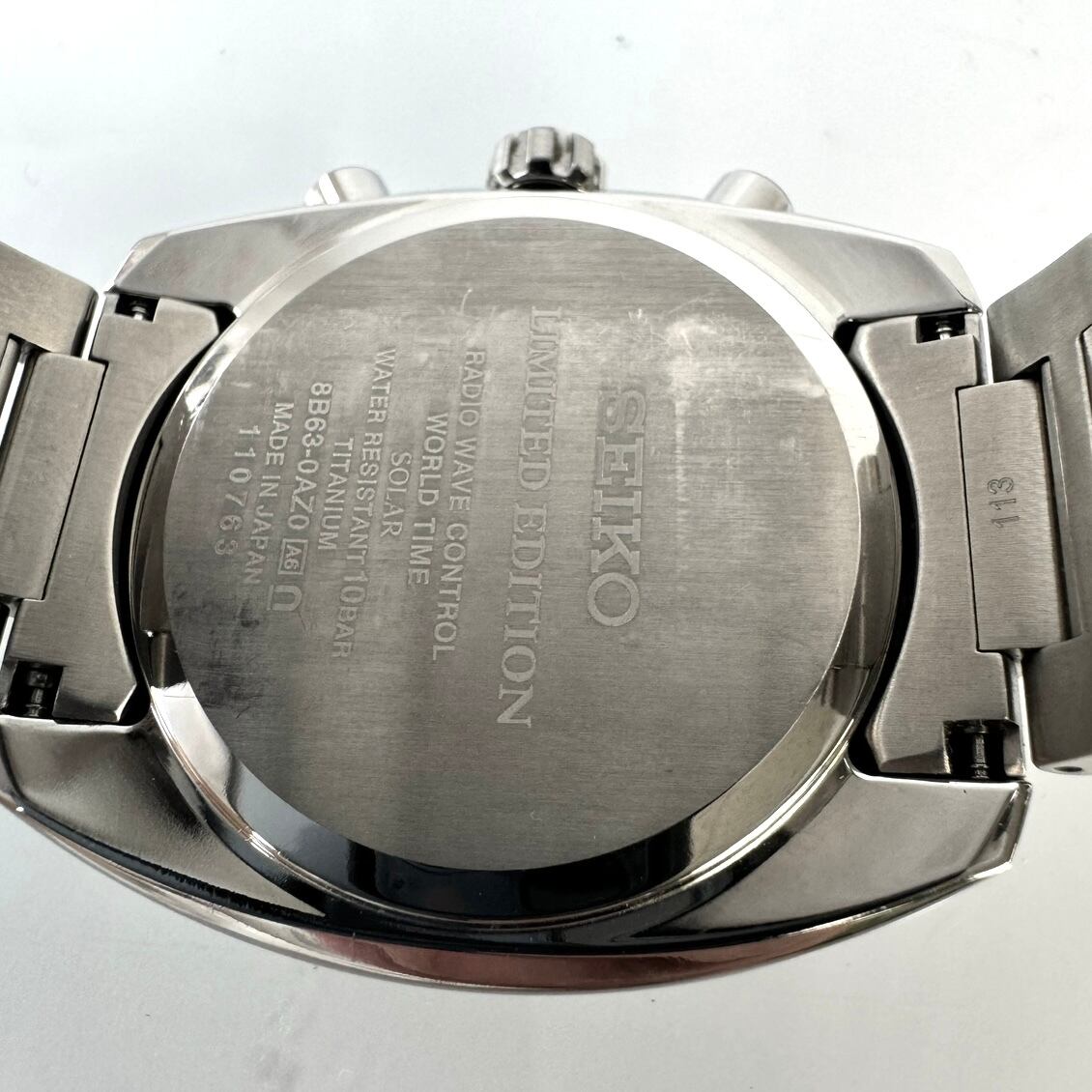 【希少】セイコー アストロン SBXY001 8B63?0AZ0 セイコー創業140周年記念 世界600本限定 電波ソーラー シルバー デイト表示